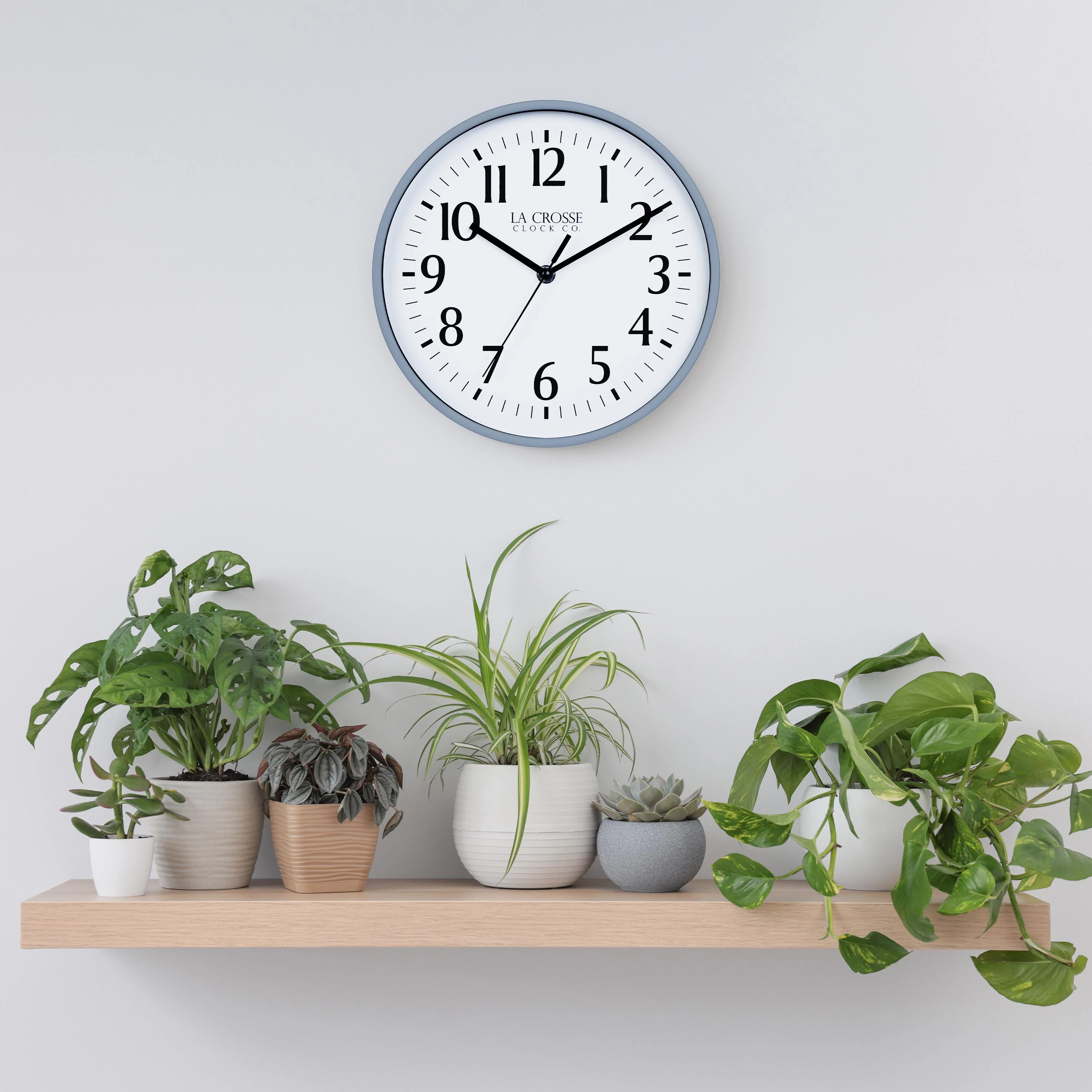 404-3025G 10-inch Basics Analog Wall Clock – Green - Image 3