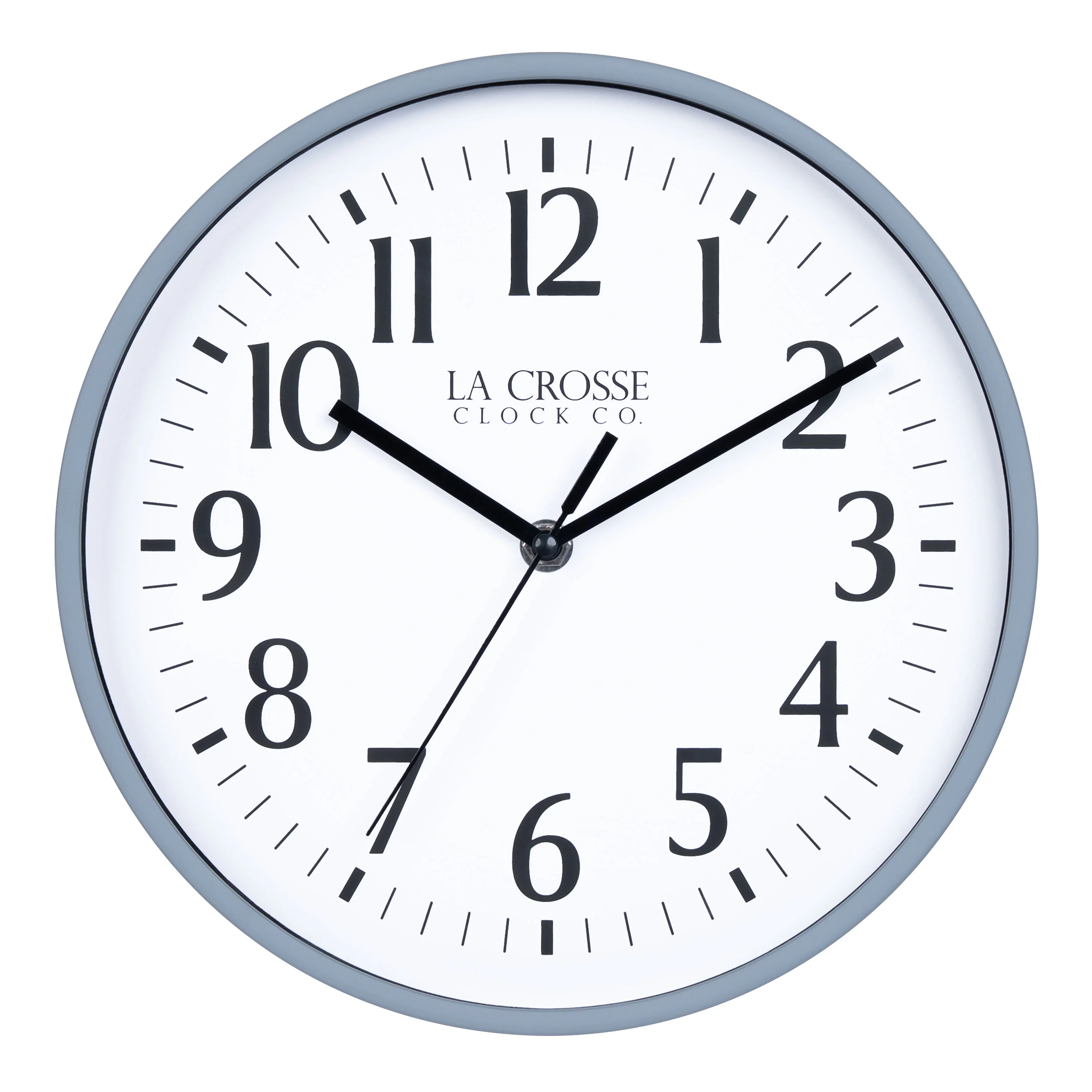 404-3025GB 10-inch Basics Analog Wall Clock – Gray Blue