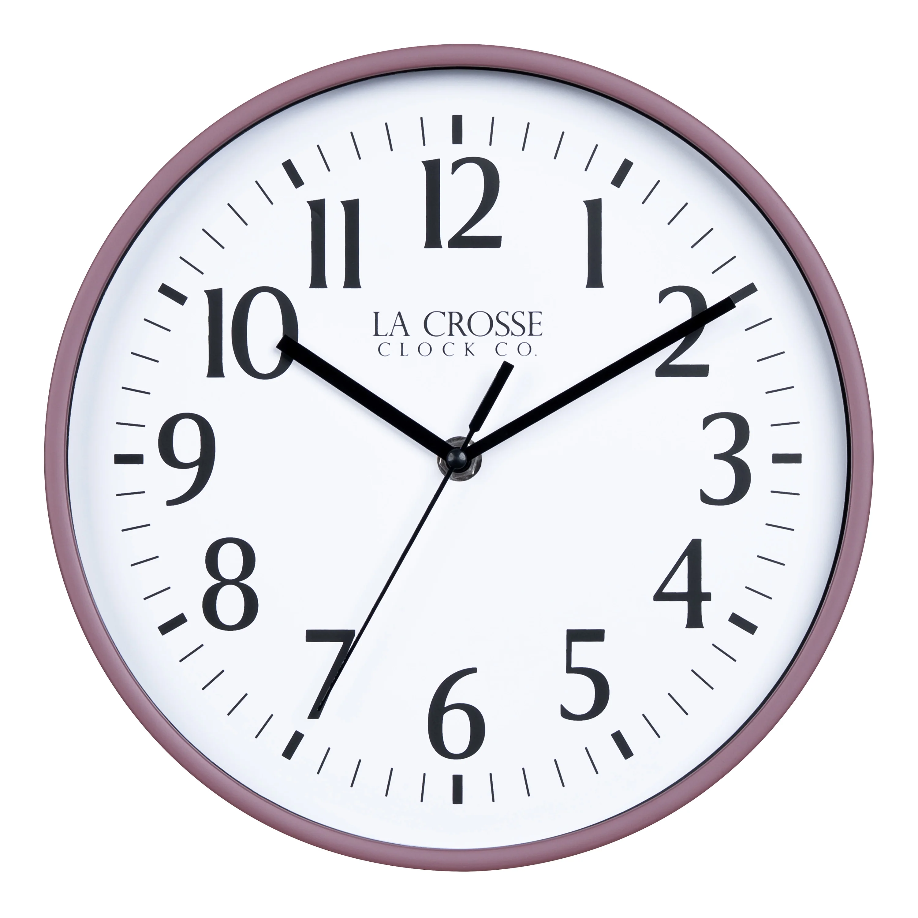 404-3025RR 10-inch Basics Analog Wall Clock – Ruby Red