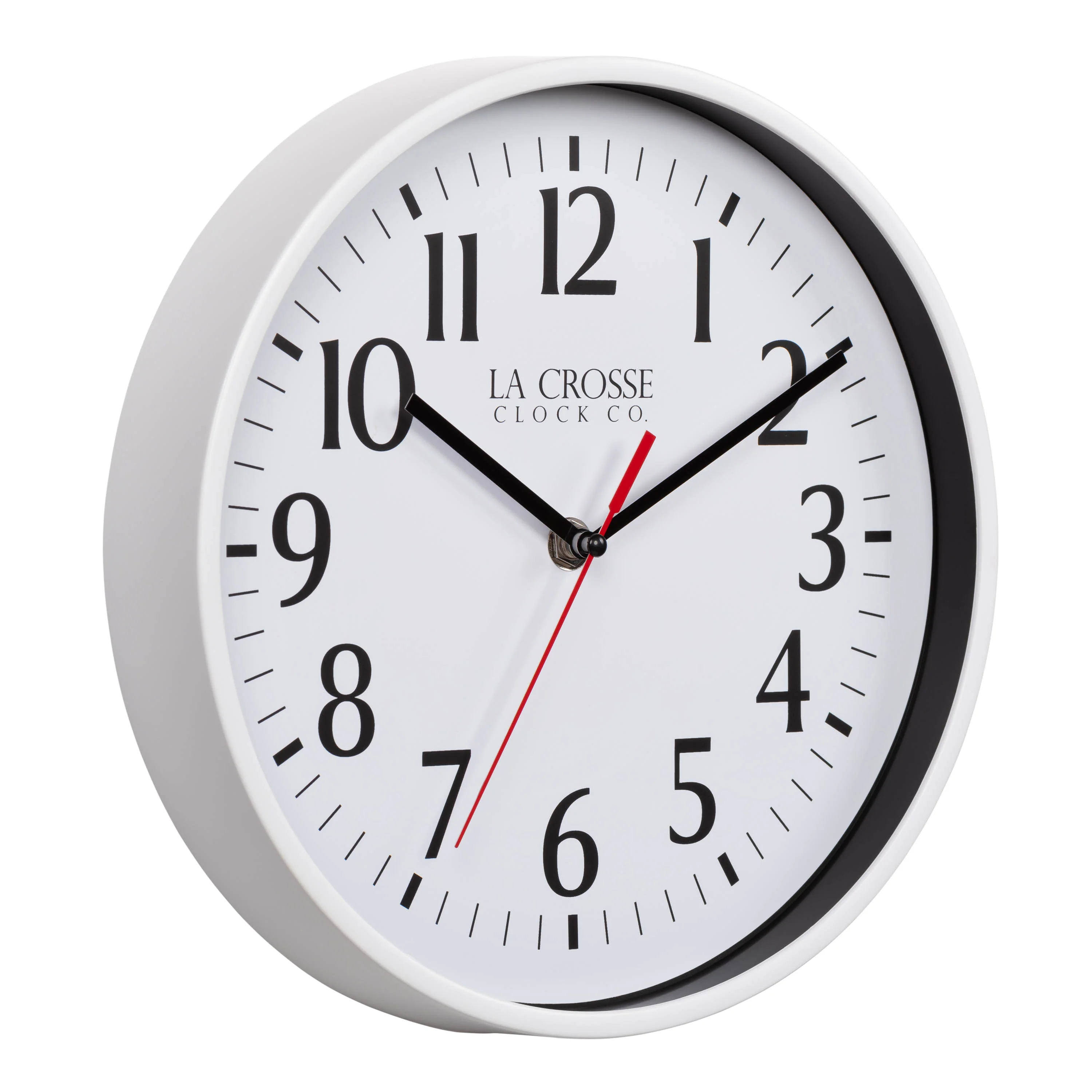 404-3025W 10-inch Basics Analog Wall Clock – White - Image 2