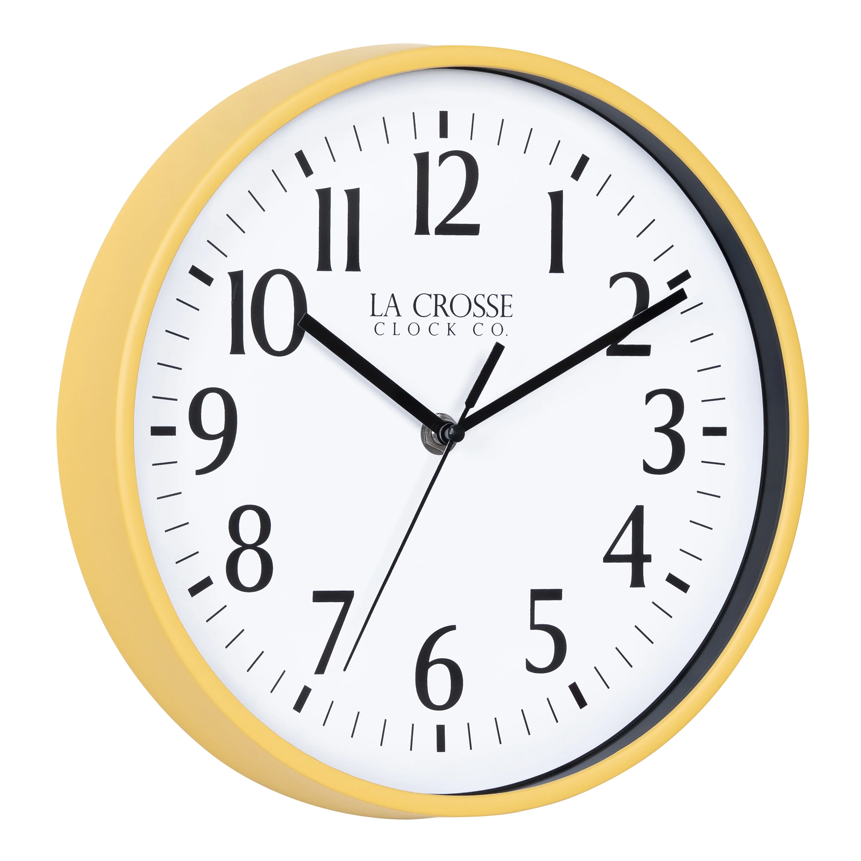 404-3025Y 10-inch Basics Analog Wall Clock – Yellow - Image 2