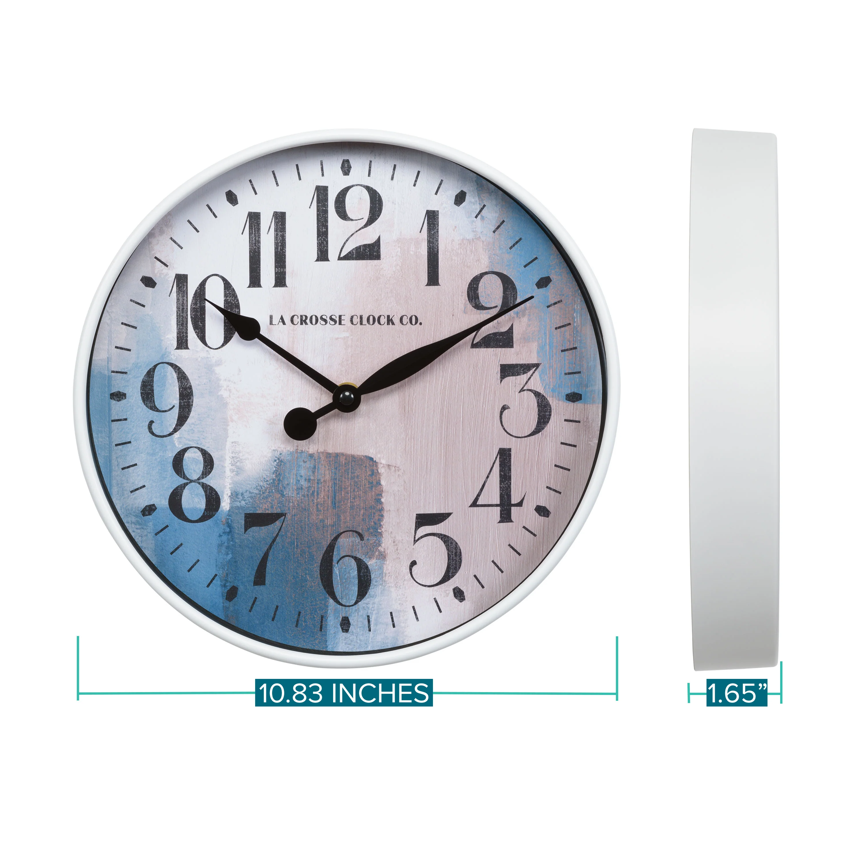 404-3028A 10.8-inch Brushstroke Wall Clock - Image 8