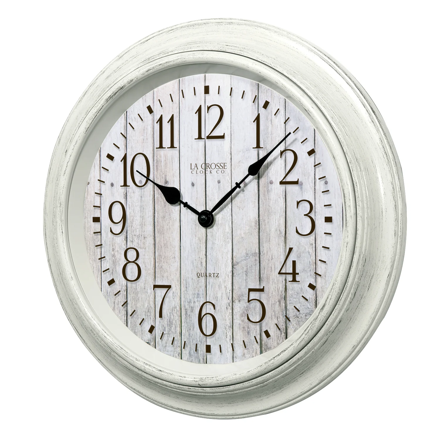 404-3036BW 14-inch Analog Wall Clock - Barn Wood - Image 2