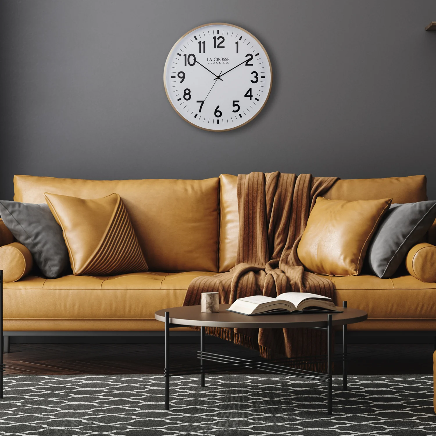 404-3048B 19-inch Callahan Metal Wall Clock - Image 5