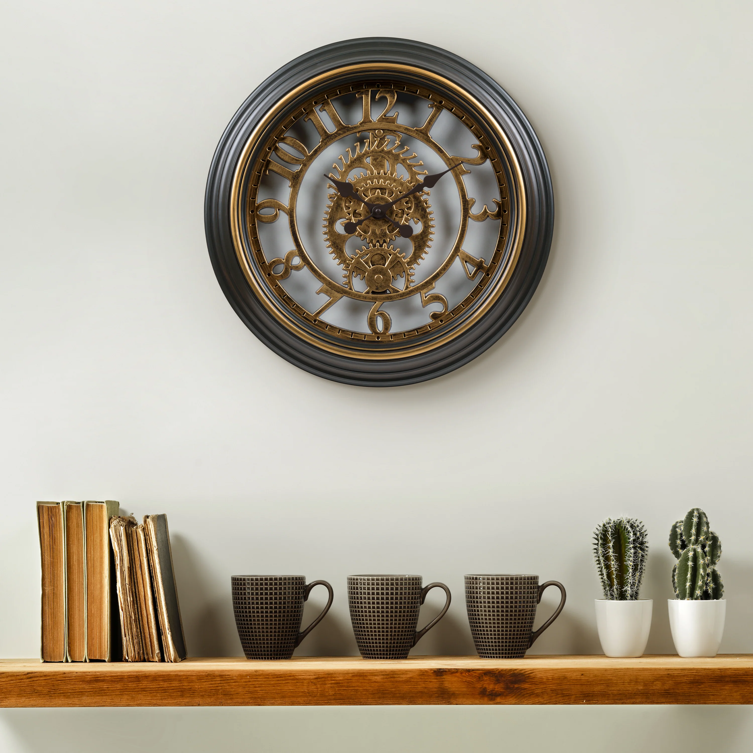 404-3051C 20-inch Gears Wall Clock - Image 4
