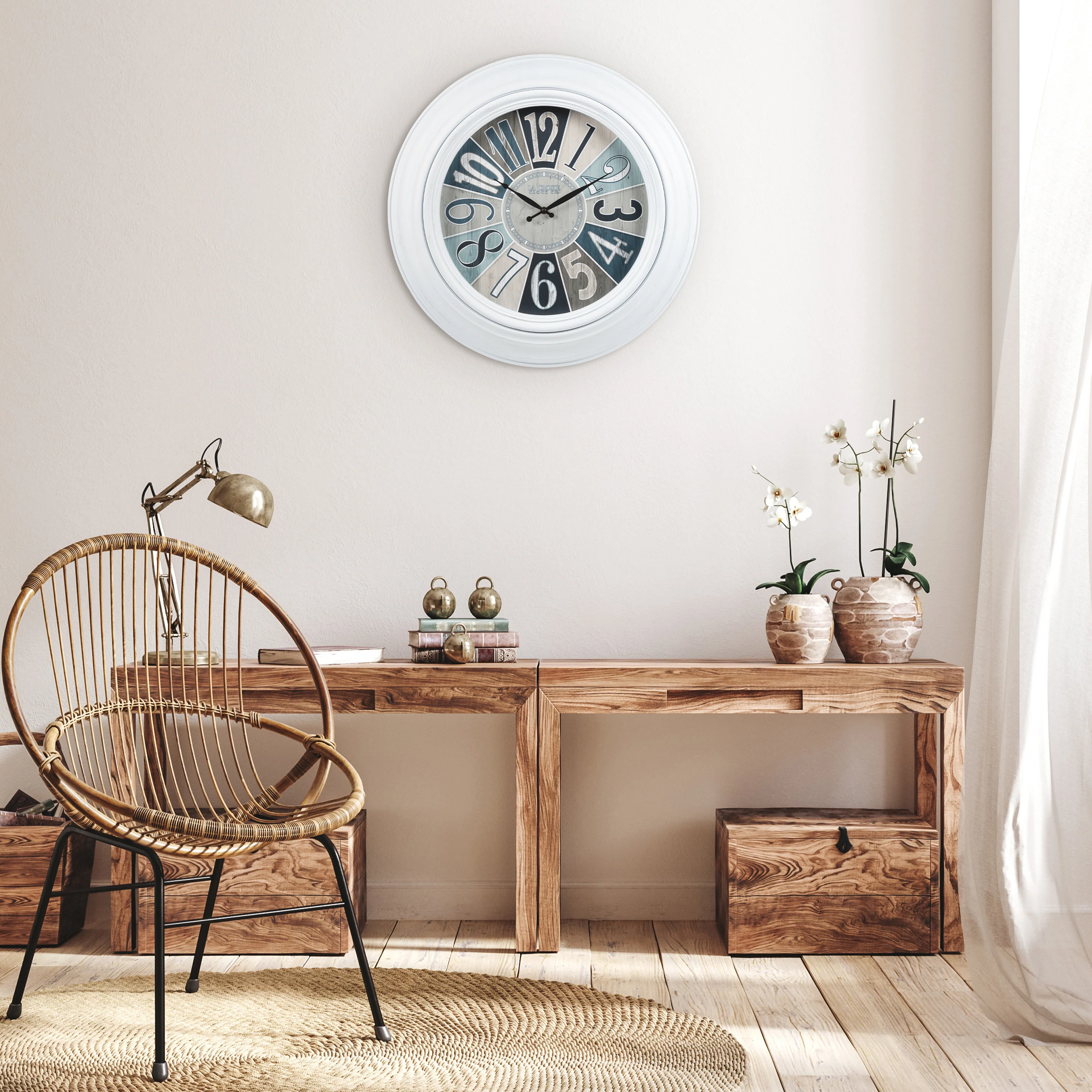 404-3056 22-inch Lakeside Wall Clock - Image 3
