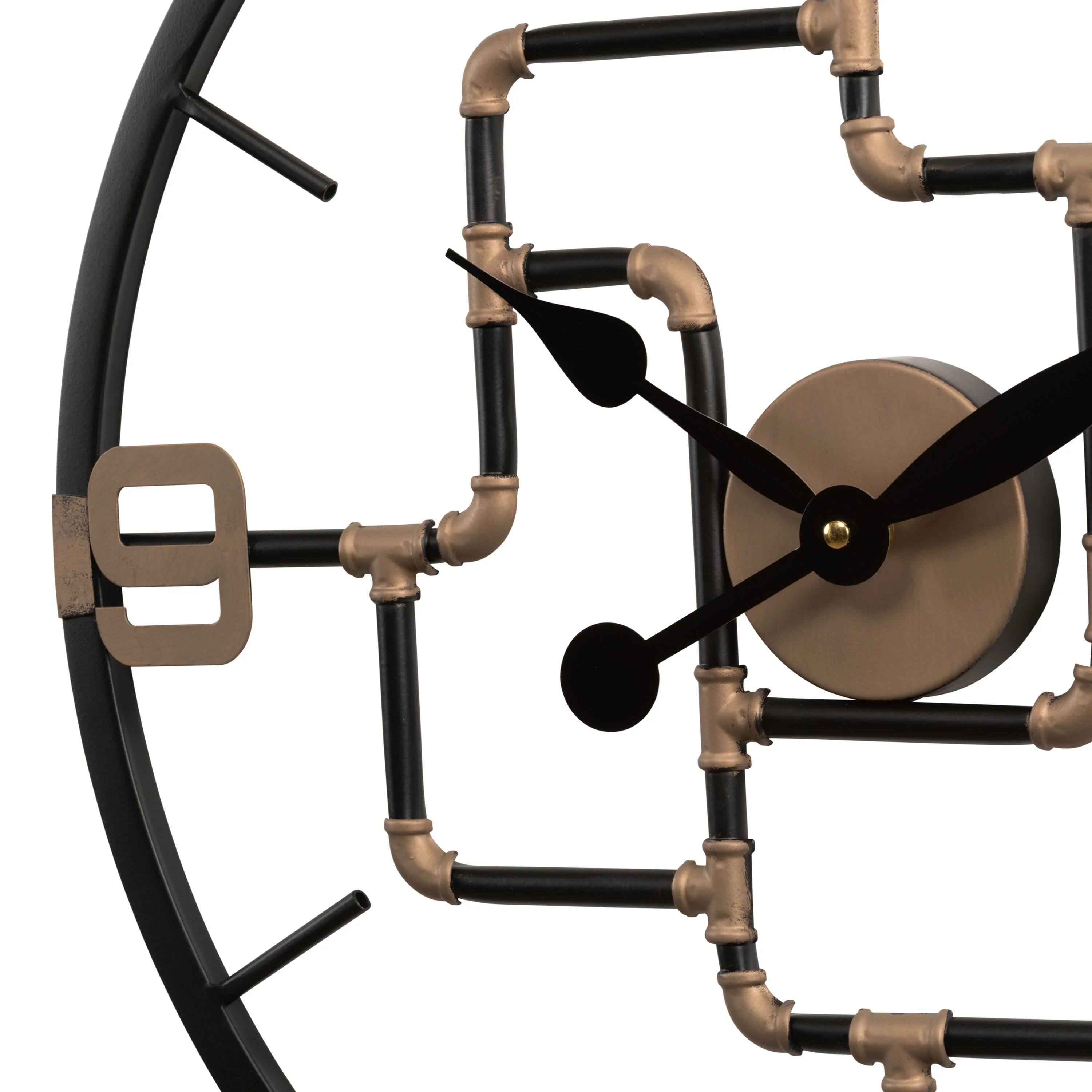 404-3420 20-inch Pipeworks Metal Wall Clock - Image 5