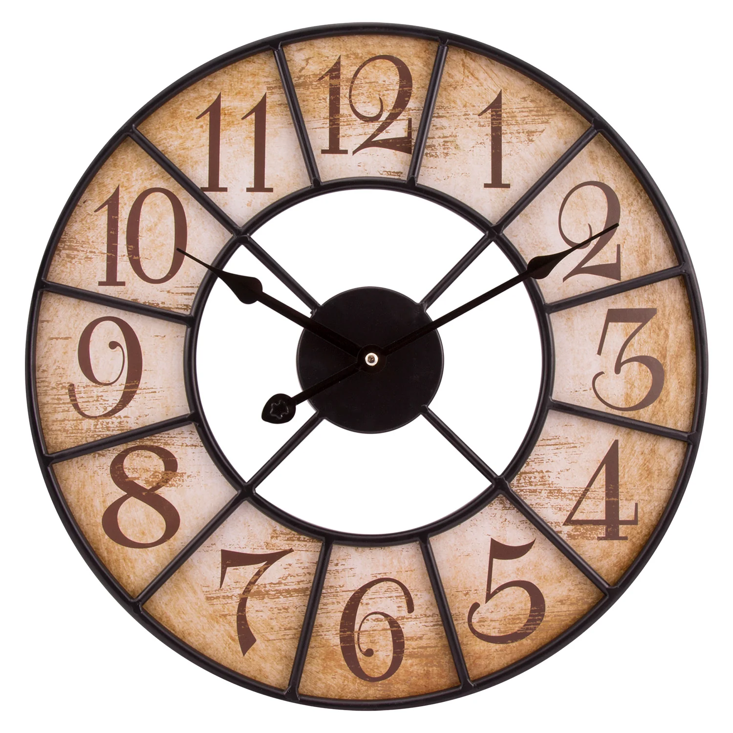 16 inch Decorative Analog Wood Wall Clock