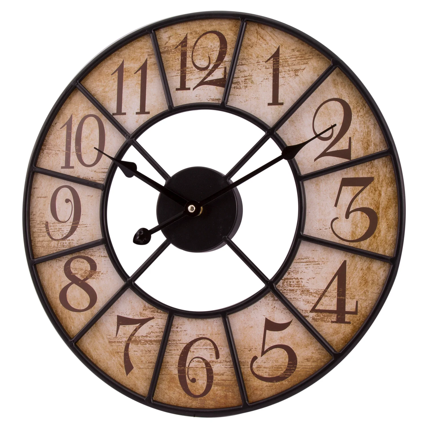 16 inch Decorative Analog Wood Wall Clock - Image 2