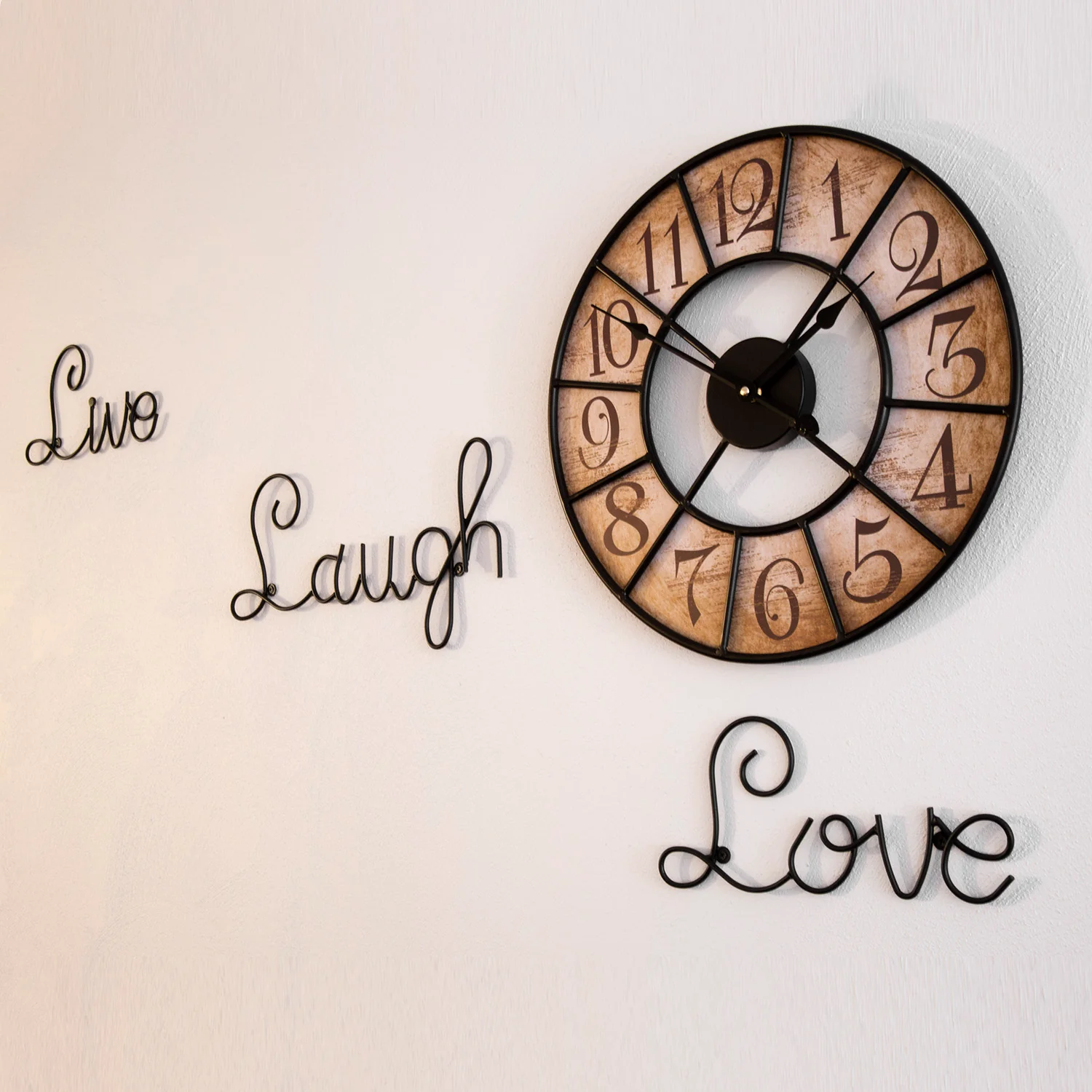 16 inch Decorative Analog Wood Wall Clock - Image 3