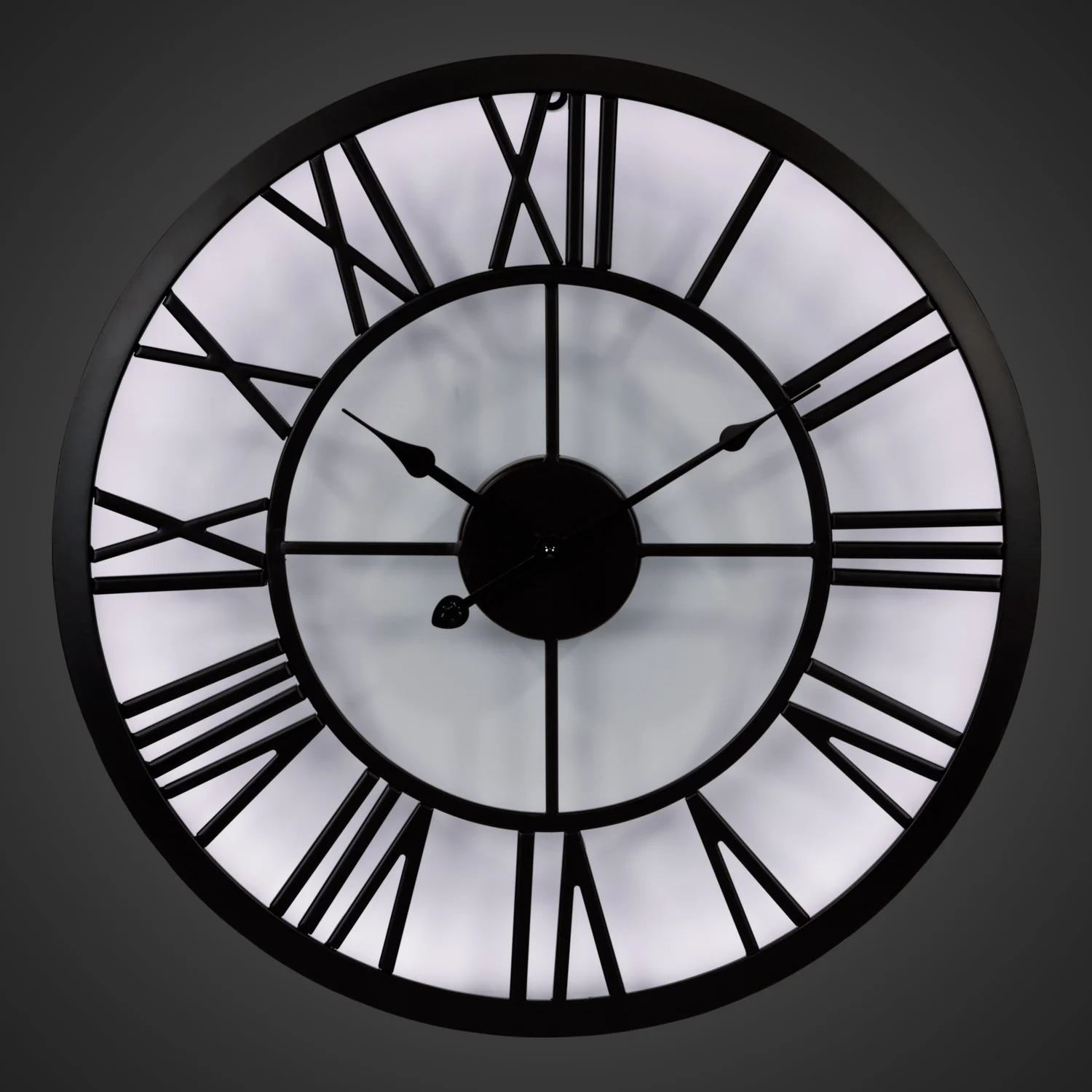 404-3450B 19.7-inch Edison Lighted Wall Clock