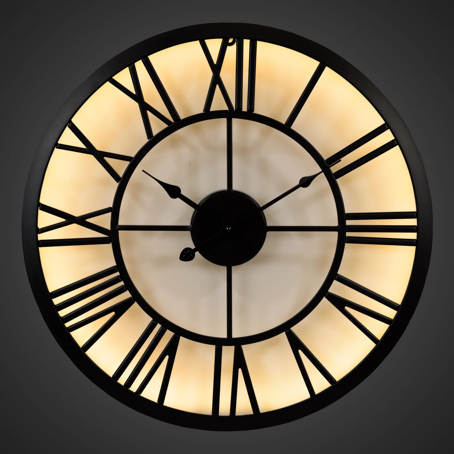 404-3450B 19.7-inch Edison Lighted Wall Clock - Image 3
