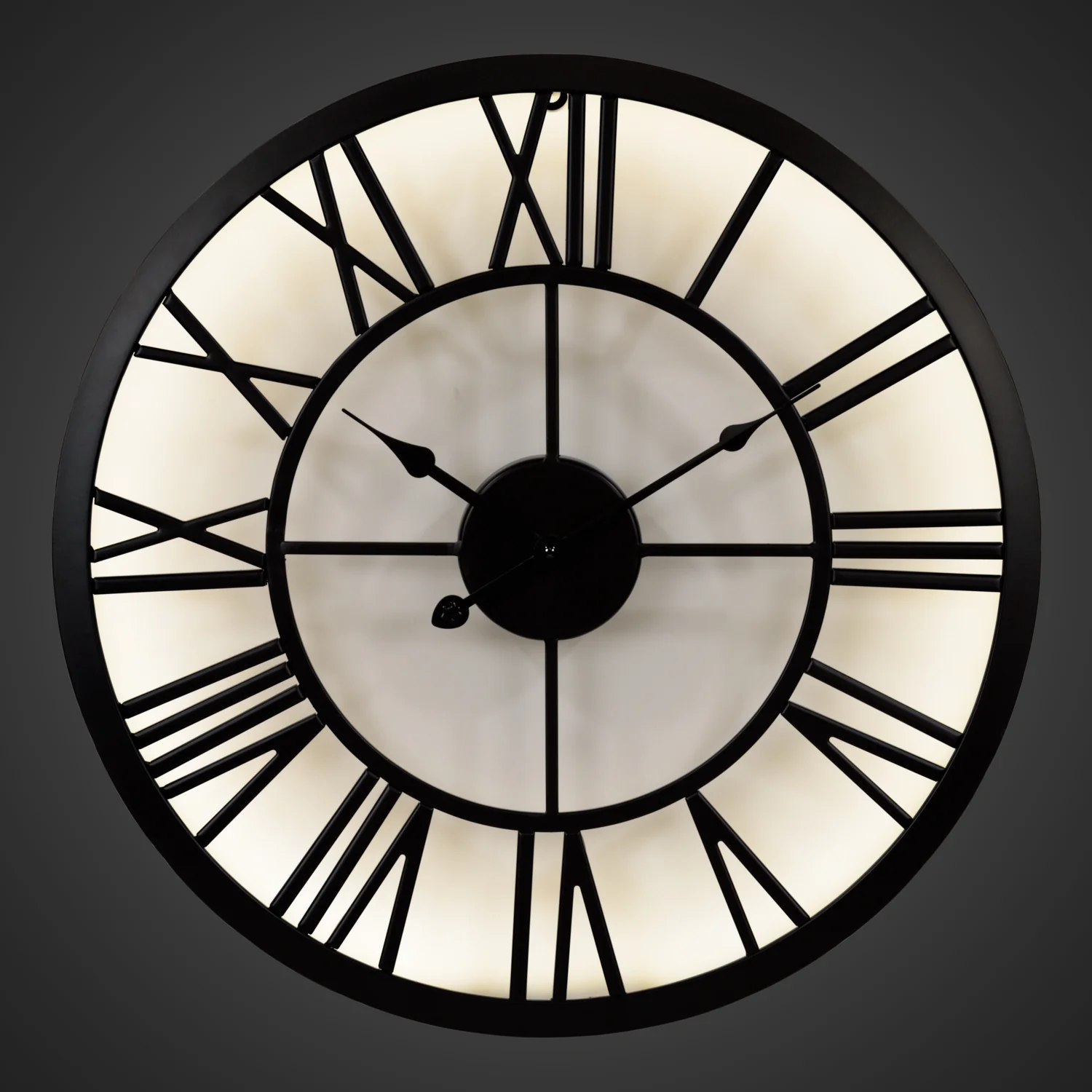 404-3450B 19.7-inch Edison Lighted Wall Clock - Image 4