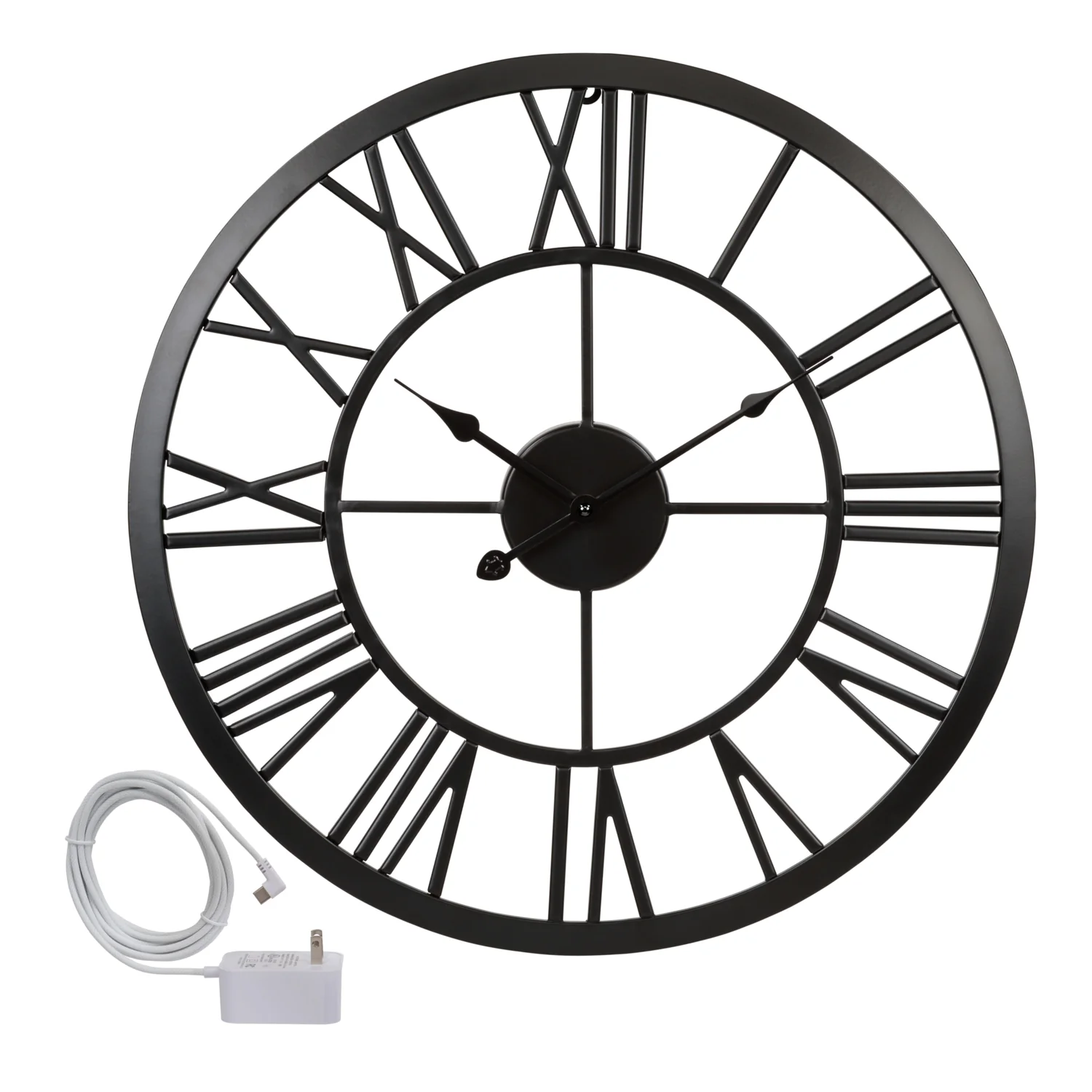 404-3450B 19.7-inch Edison Lighted Wall Clock - Image 5