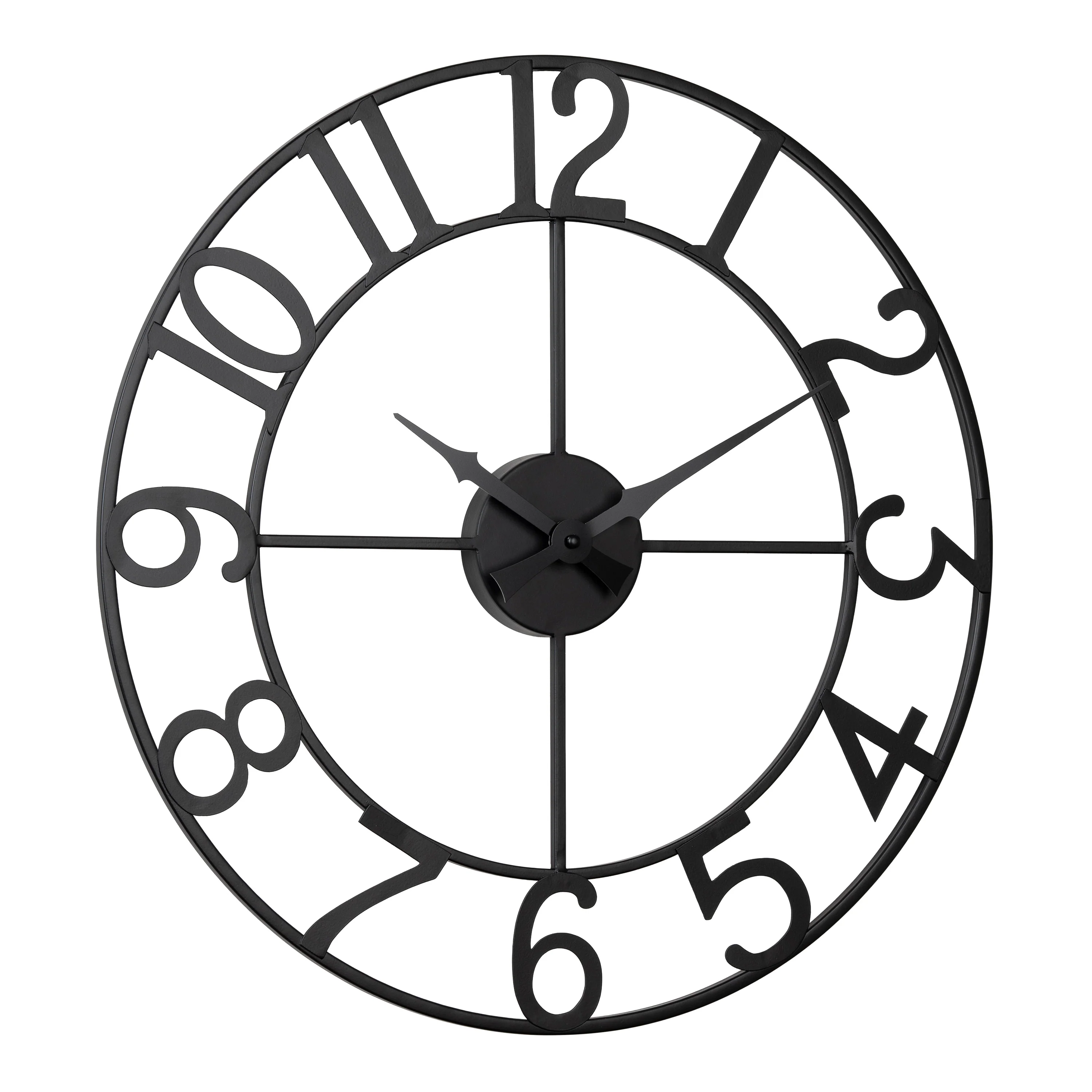 404-3451A 20-inch Metal Tower Wall Clock - Arabic - Image 2