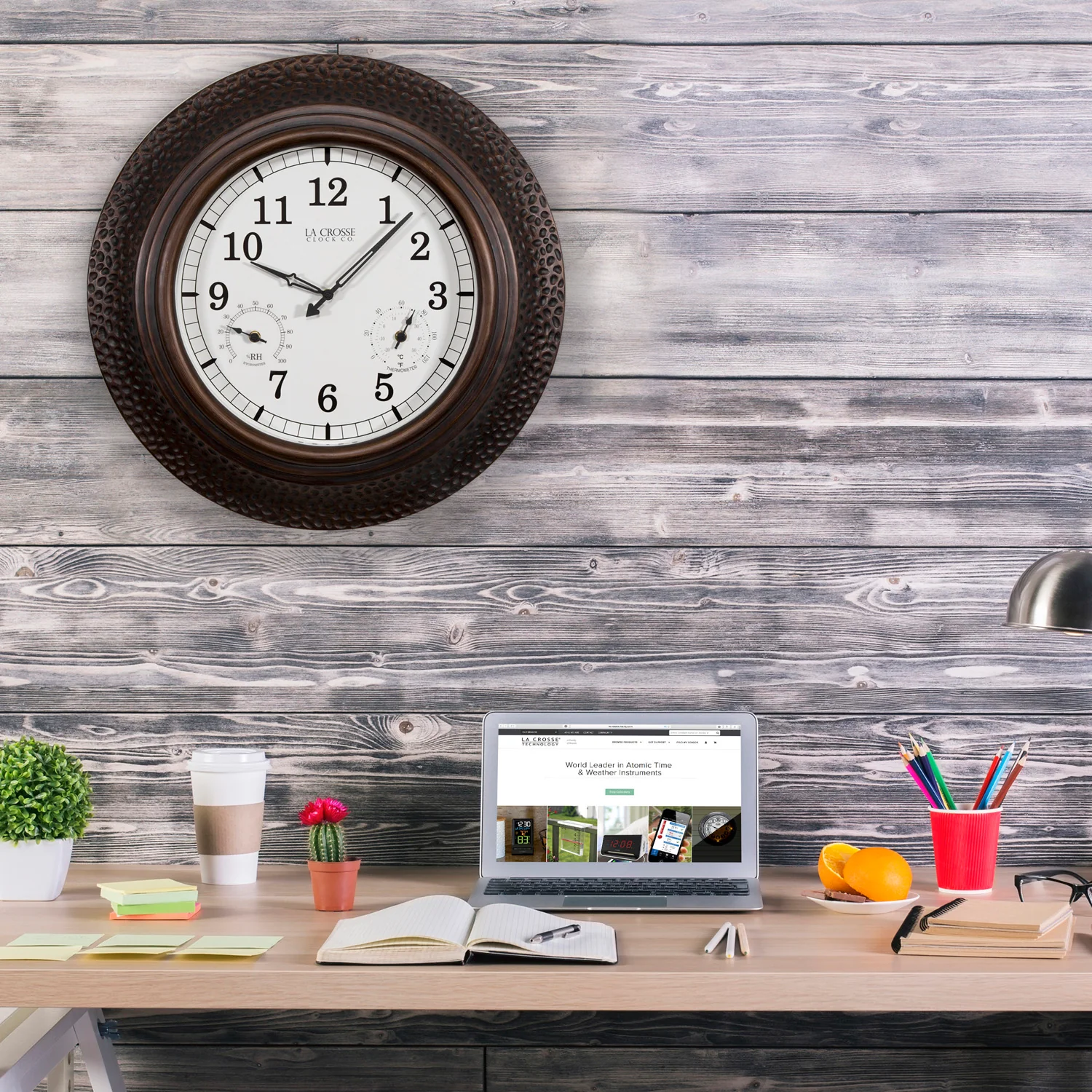 404-3556 22-inch Indoor/Outdoor Marcella Wall Clock - Image 3