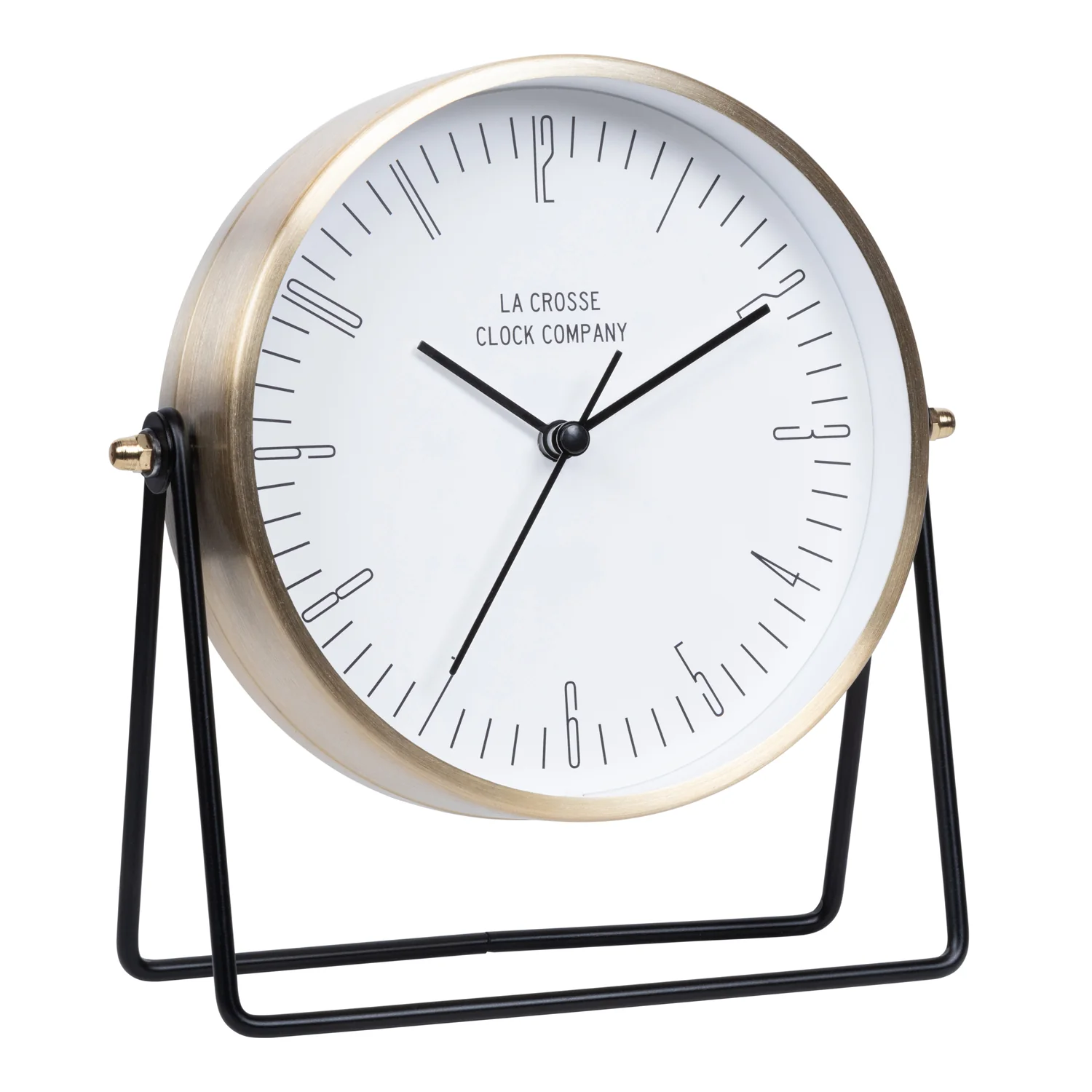 404-3719 Stiles Swivel Tabletop Metal Clock with Mirror - Image 4
