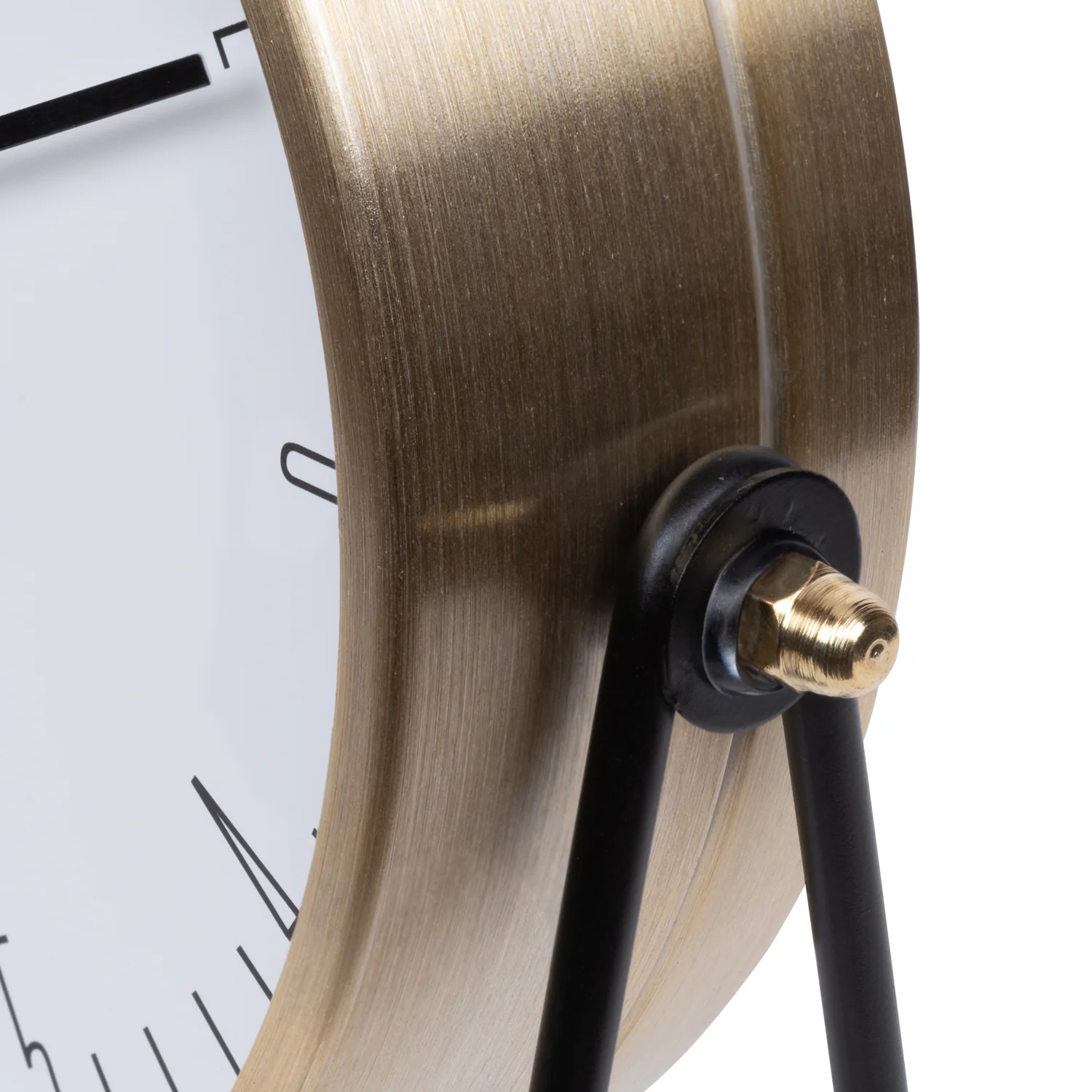 404-3719 Stiles Swivel Tabletop Metal Clock with Mirror - Image 5