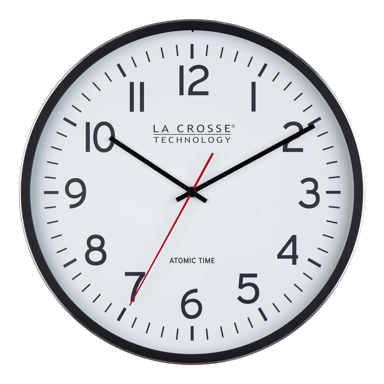404-3730 11.8-inch Atomic Metal Wall Clock
