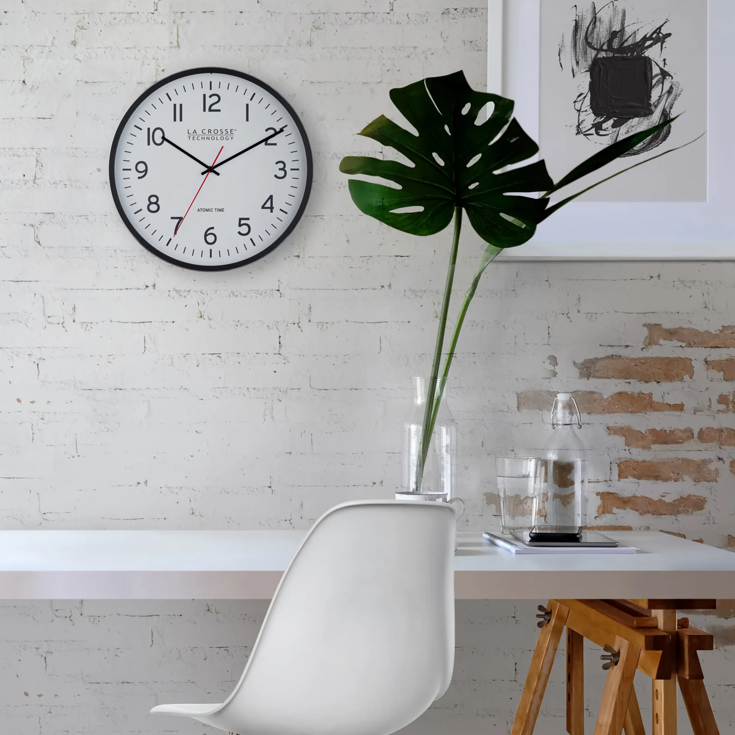 404-3730 11.8-inch Atomic Metal Wall Clock - Image 5