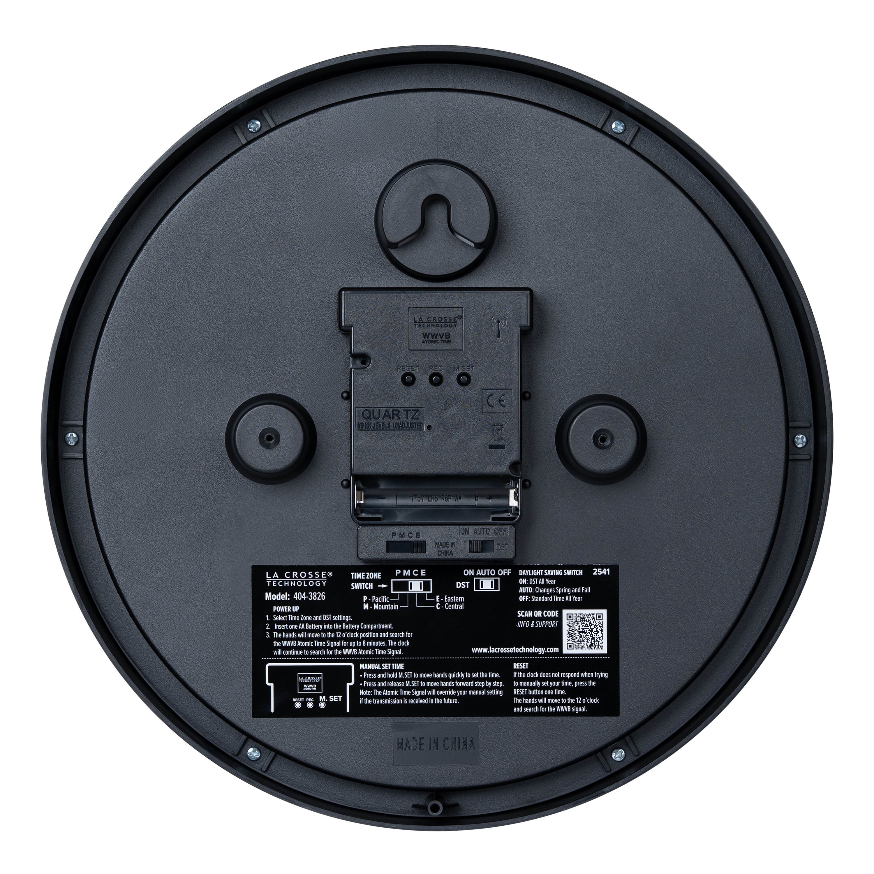 404-3826 10-inch Atomic Analog Wall Clock - Image 6