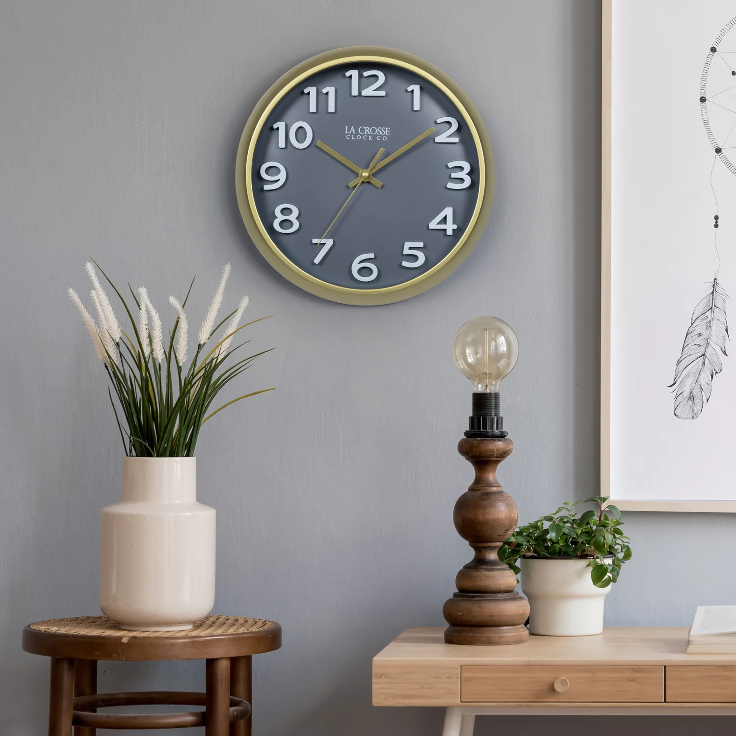 404-3828A 10.8-inch Luxe Wall Clock - Image 5
