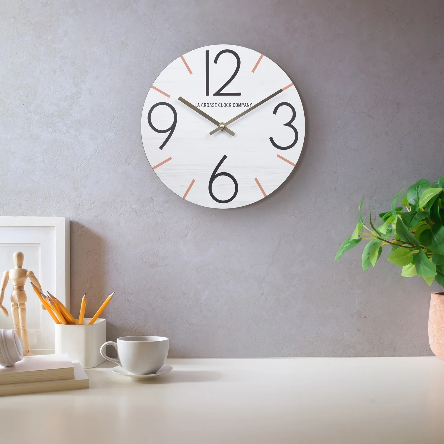 404-3828H 11-inch Loft MDF Analog Wall Clock - Image 3
