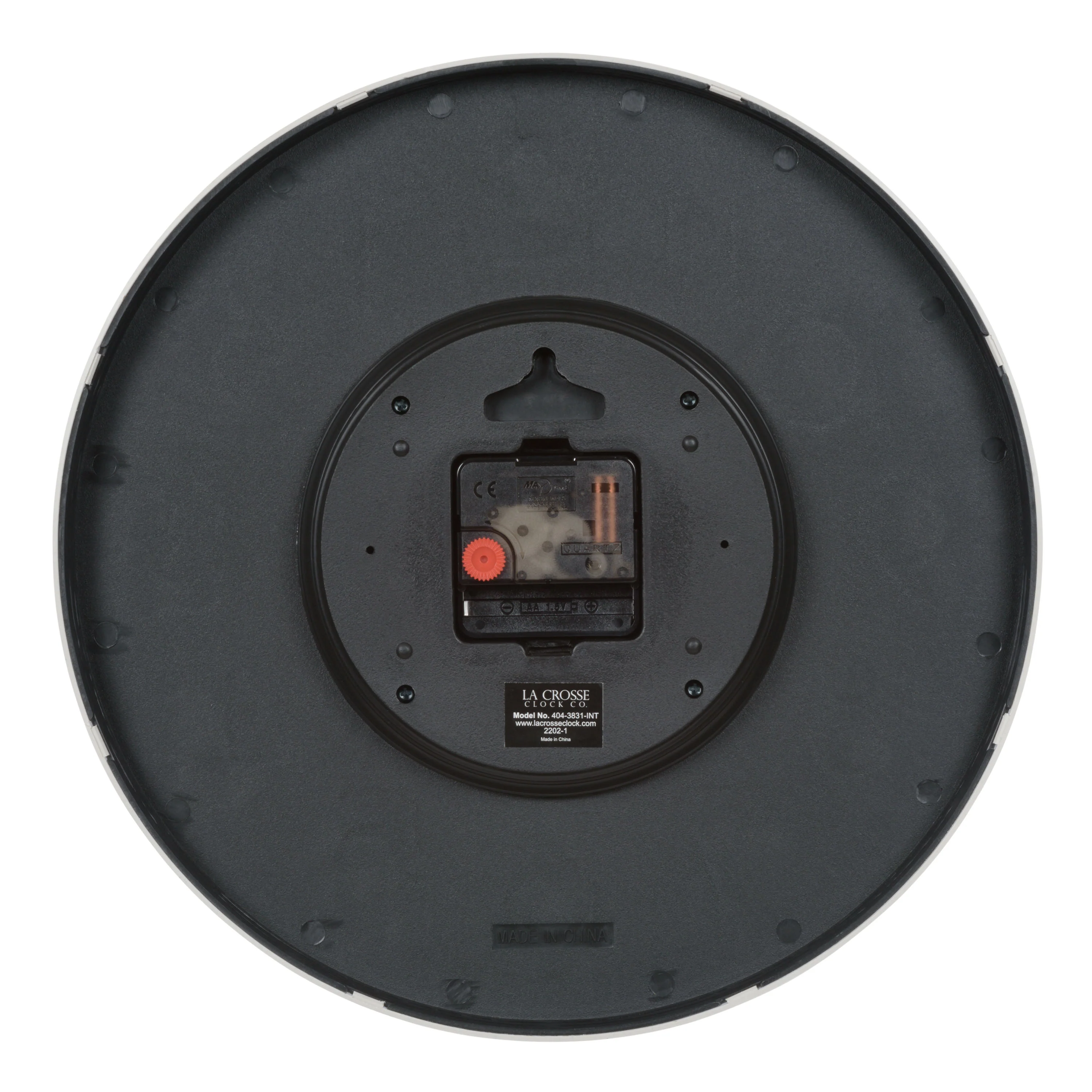 404-3831 12-inch Paxton Wall Clock - Gray, with Silent Sweep - Image 6