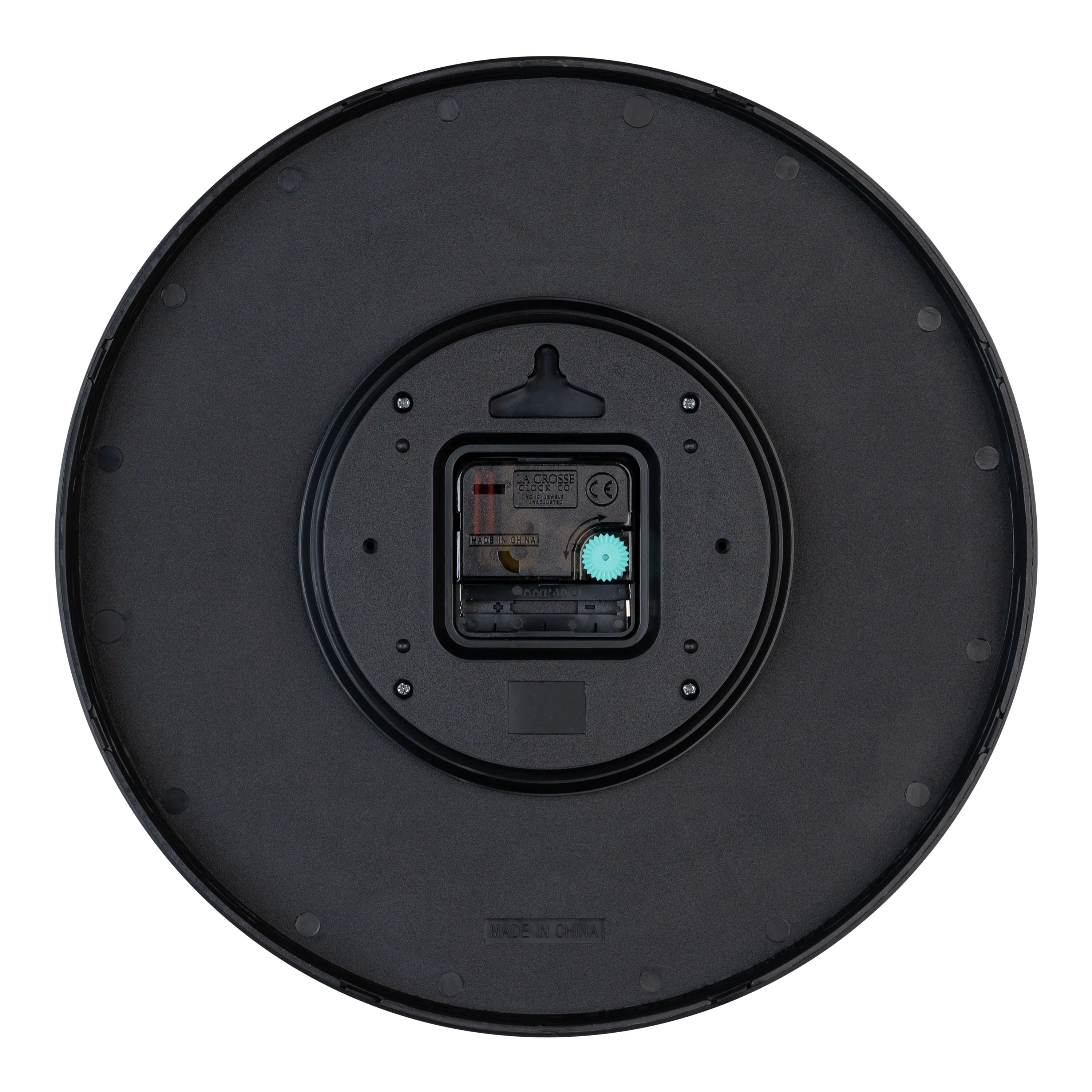 404-3831B 12-inch Paxton Wall Clock - Black, with Silent Sweep - Image 6