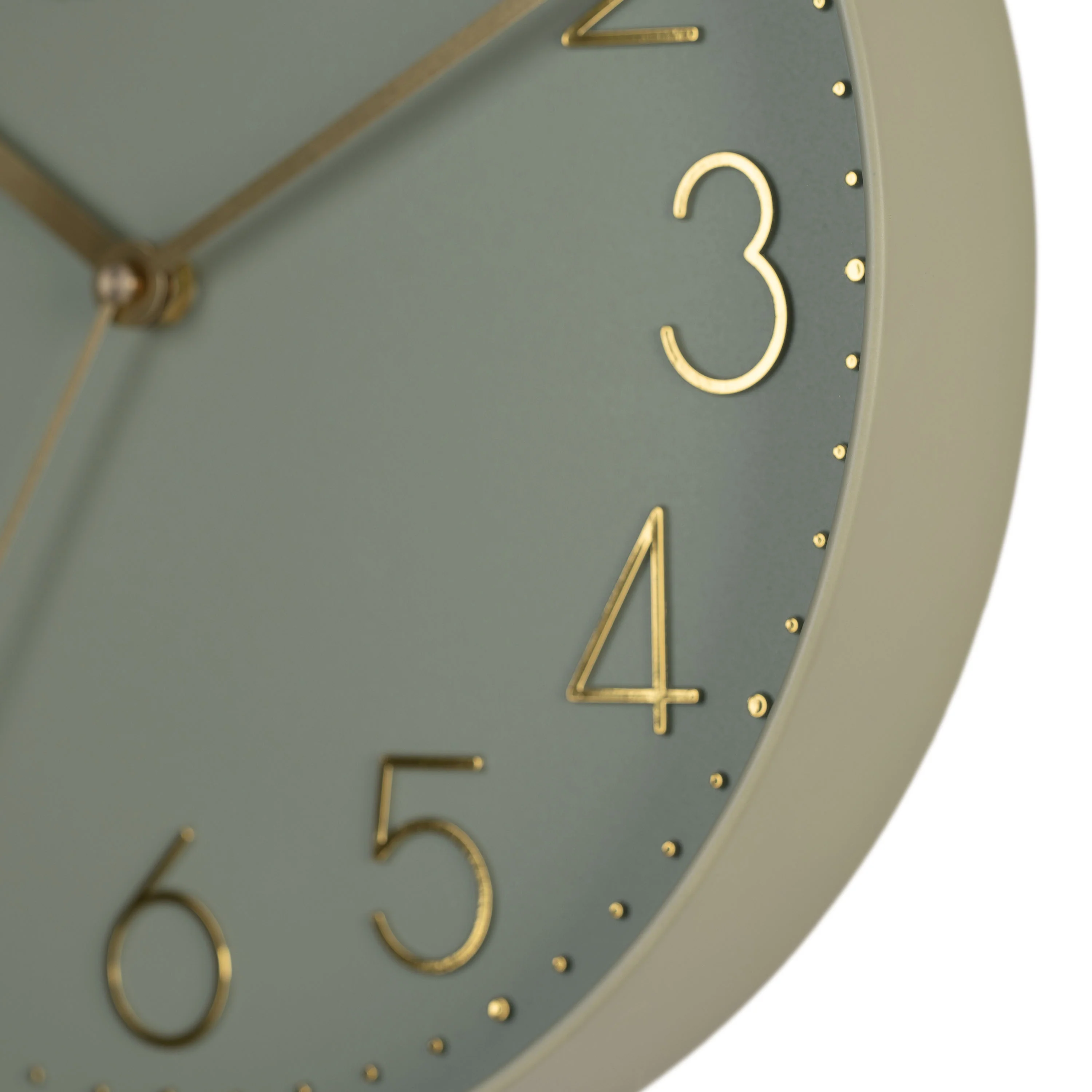 404-3831G 12-inch Paxton Wall Clock - Green, with Silent Sweep - Image 5