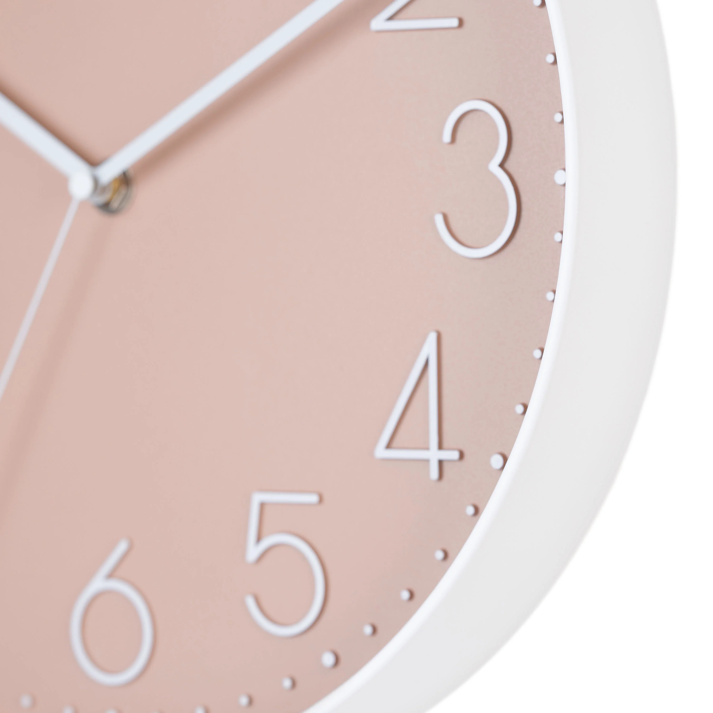 404-3831P 12-inch Paxton Wall Clock - Peach, with Silent Sweep - Image 5