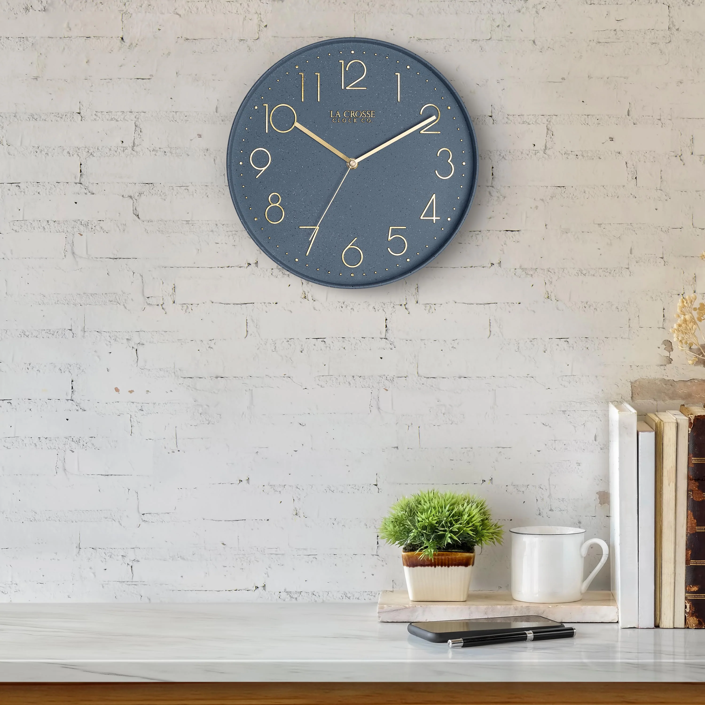 404-3831SP 12-inch Paxton Wall Clock - Speckled, with Silent Sweep - Image 3