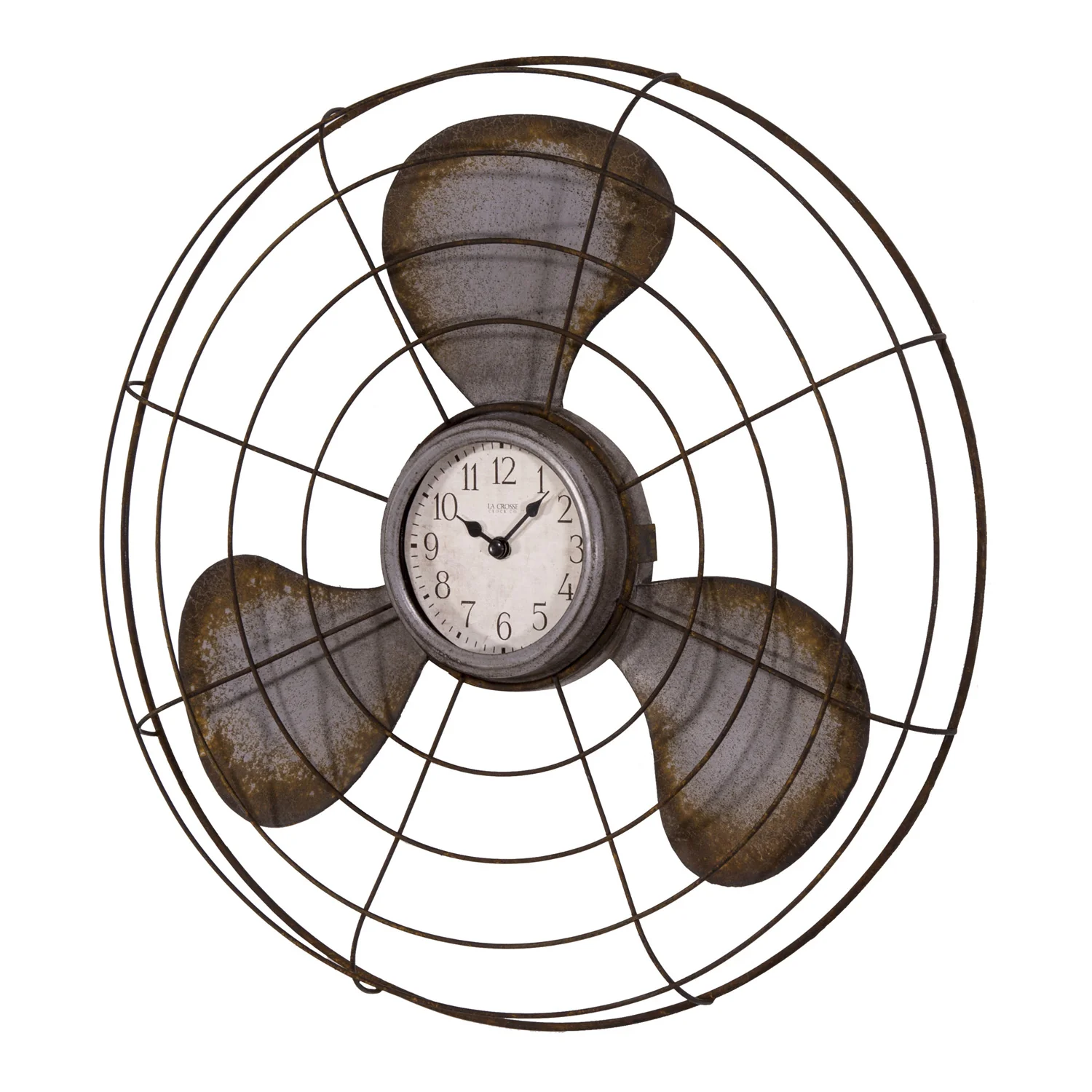 404-3942 16.5-inch Metal Fan Wall Clock - Image 2