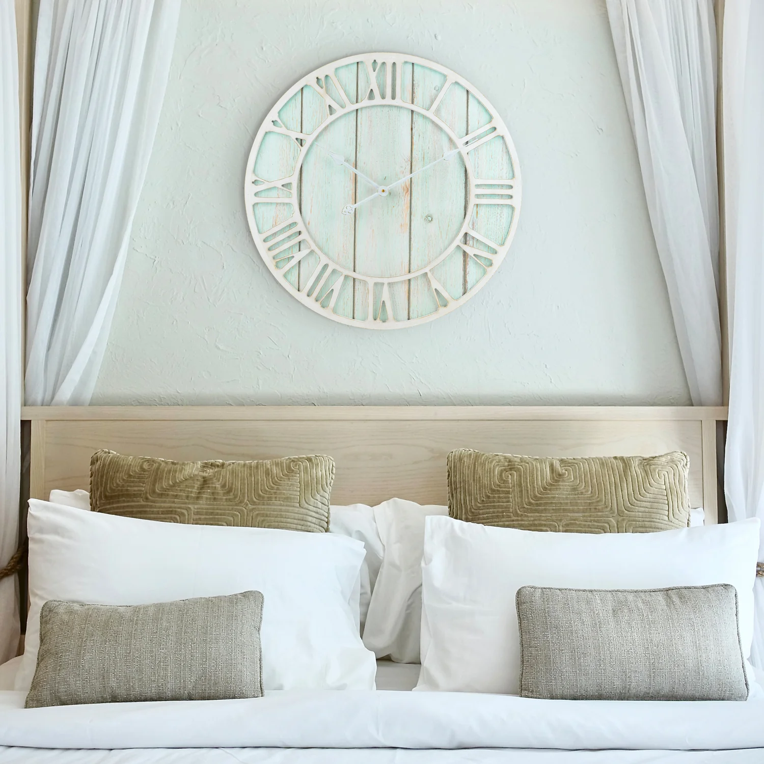 404-4060 23.5-inch Decorative Analog Coastal Wall Clock - Image 4