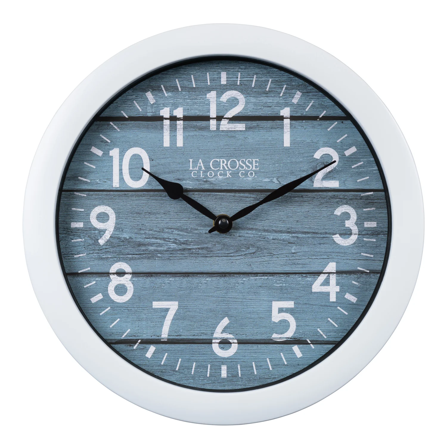 404-5028 11.02-inch Weathered Teal Blue Wall Clock