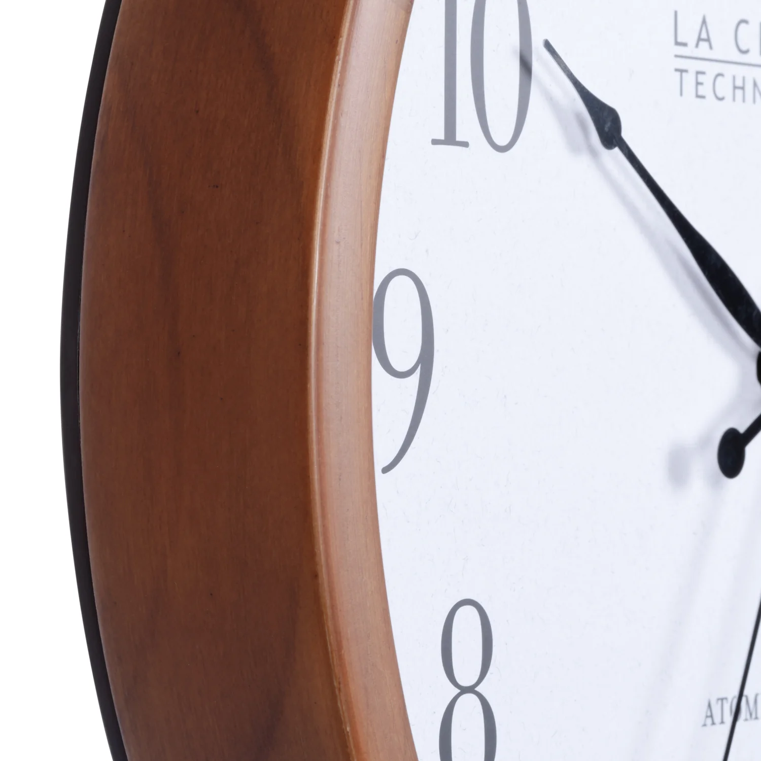 404-50447 12.8-inch Atomic Wood Analog Wall Clock - Image 3