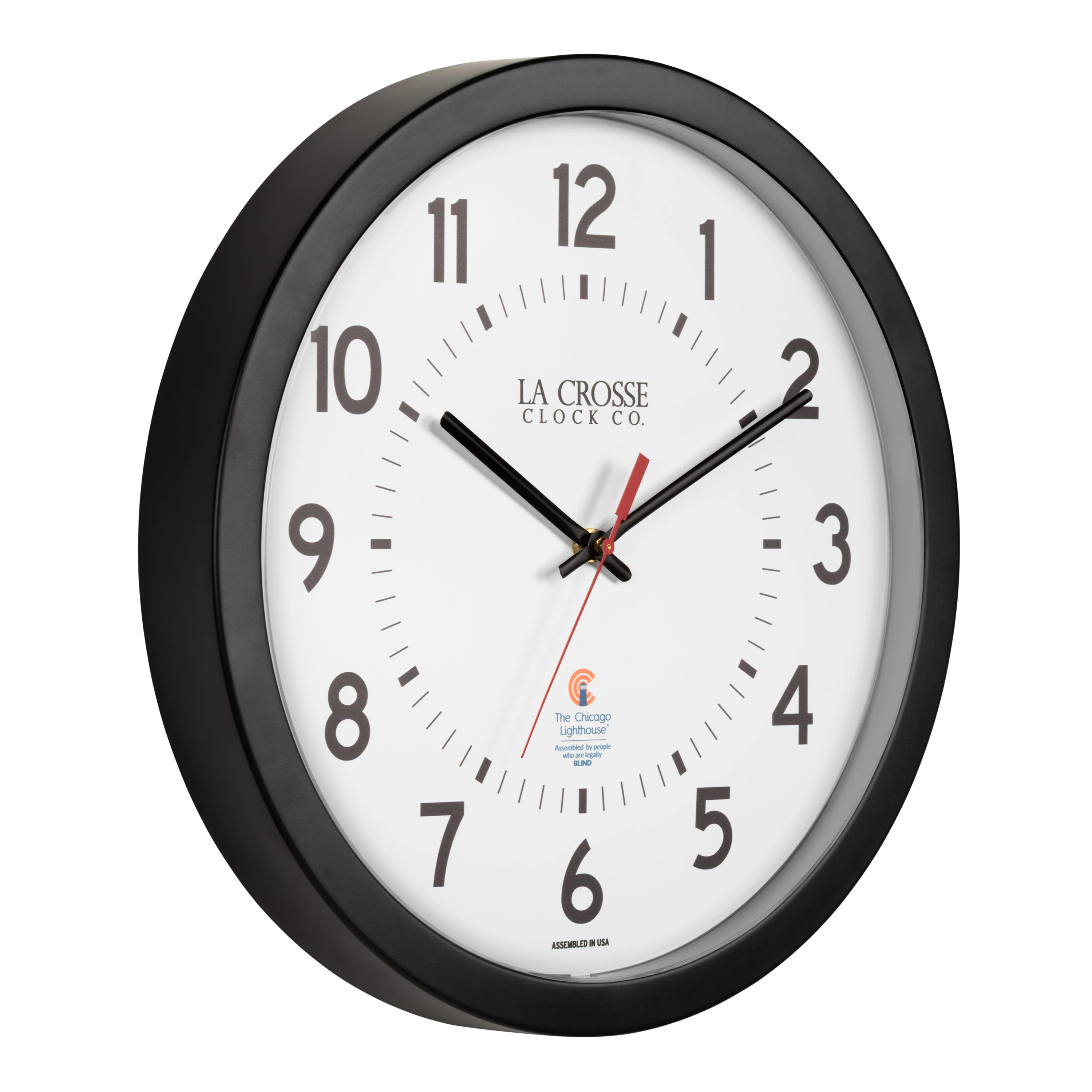 404-5537 14.5-inch Wall Clock - Black - Image 2