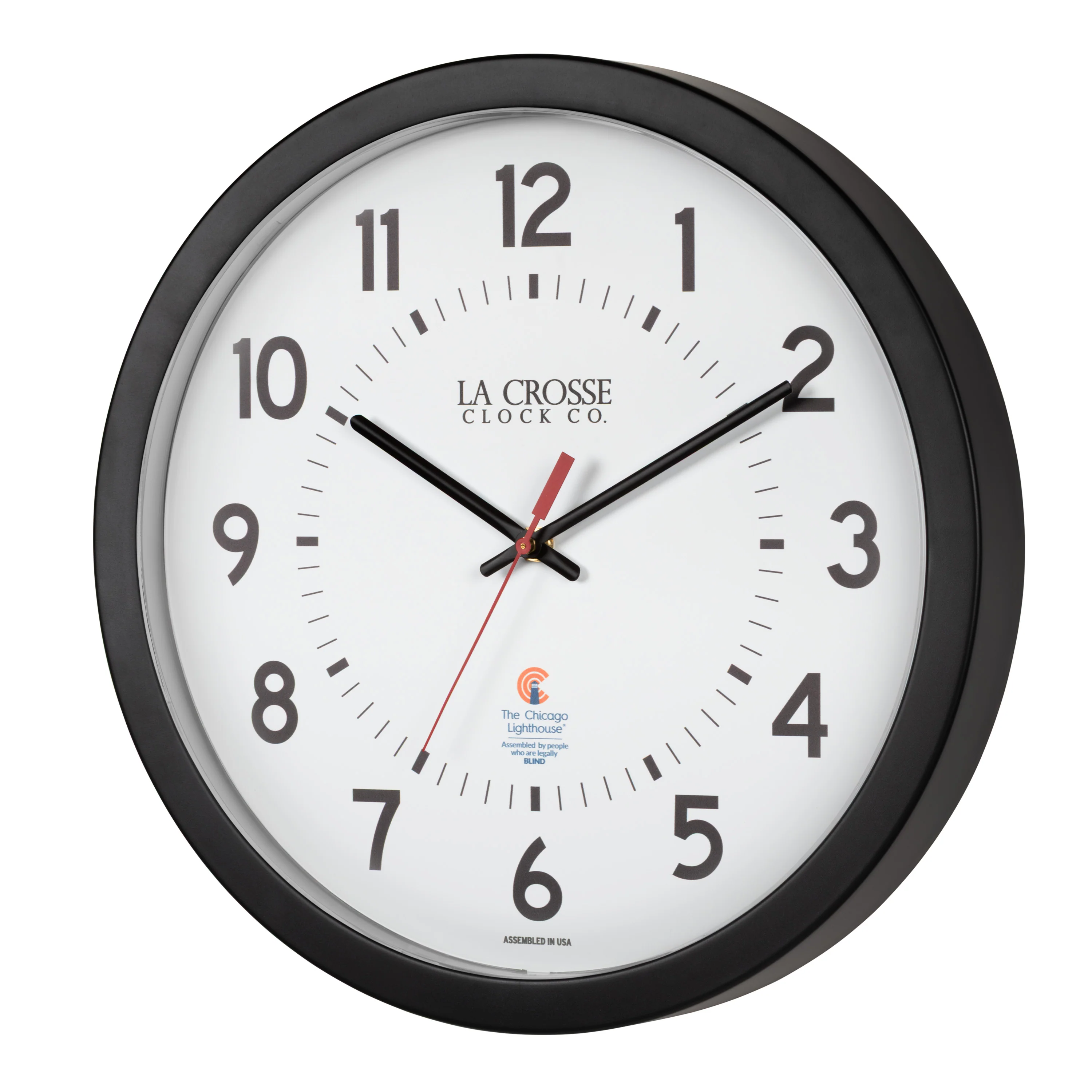 404-5537 14.5-inch Wall Clock - Black - Image 6