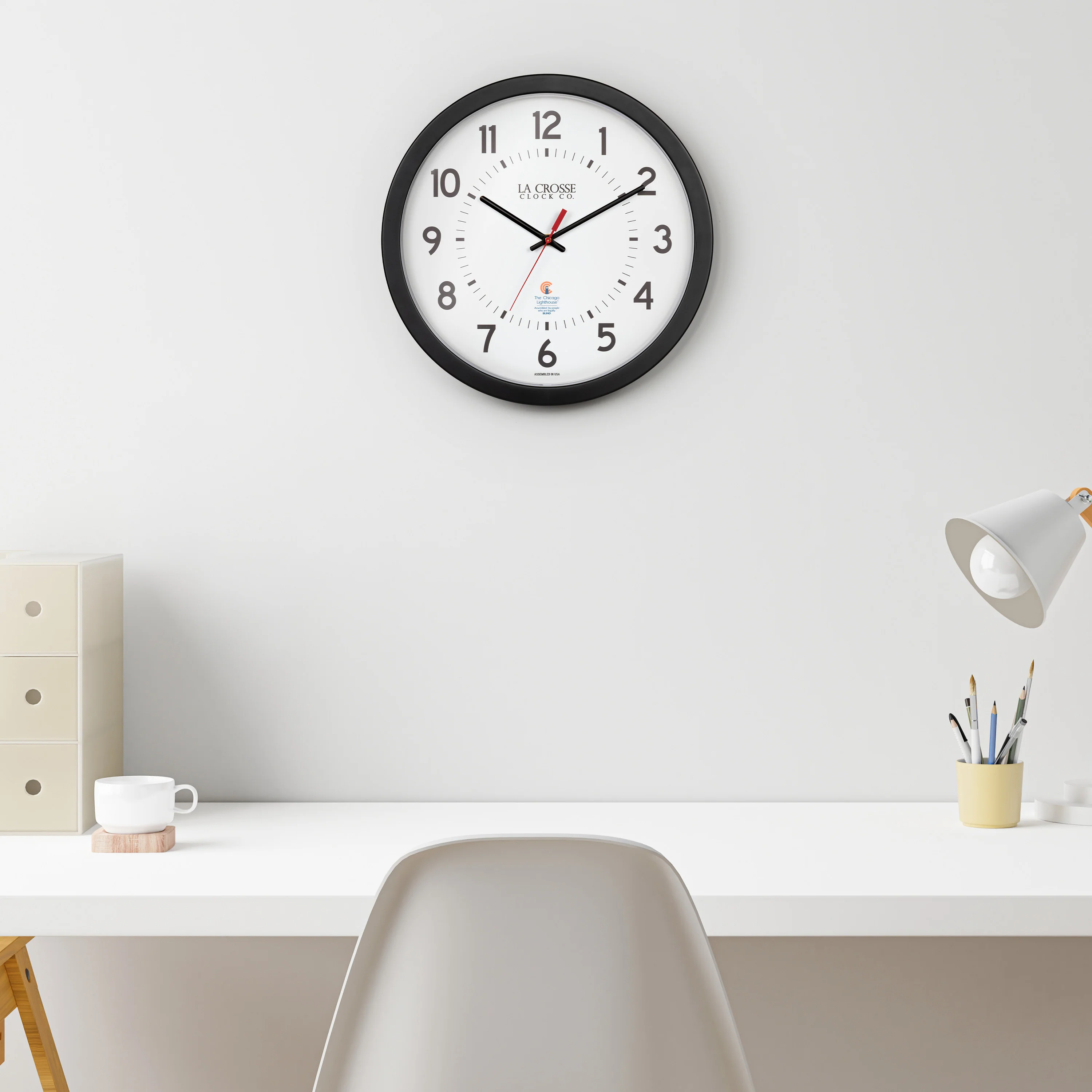 404-5537 14.5-inch Wall Clock - Black - Image 7