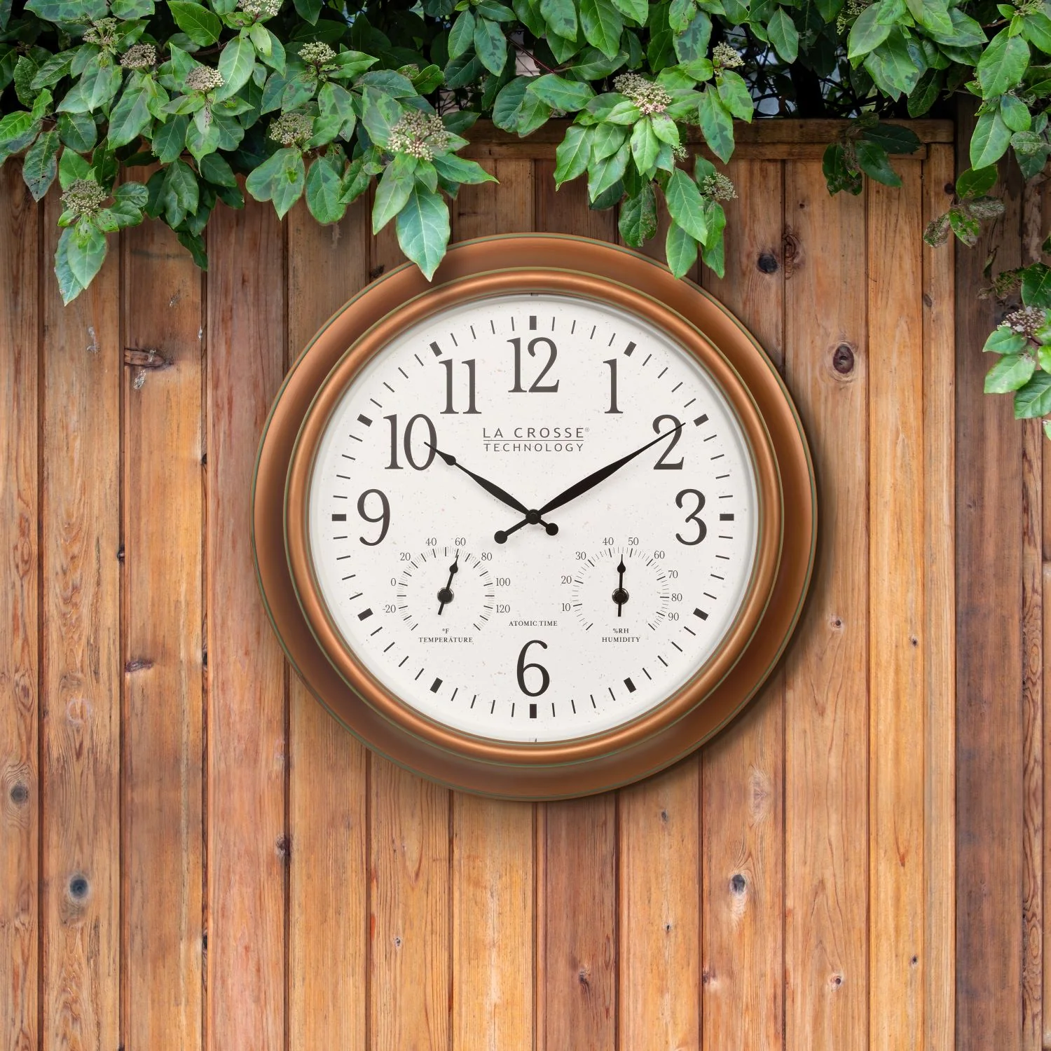 404-59907 18-inch Indoor/Outdoor Atomic Analog Wall Clock - Copper - Image 5