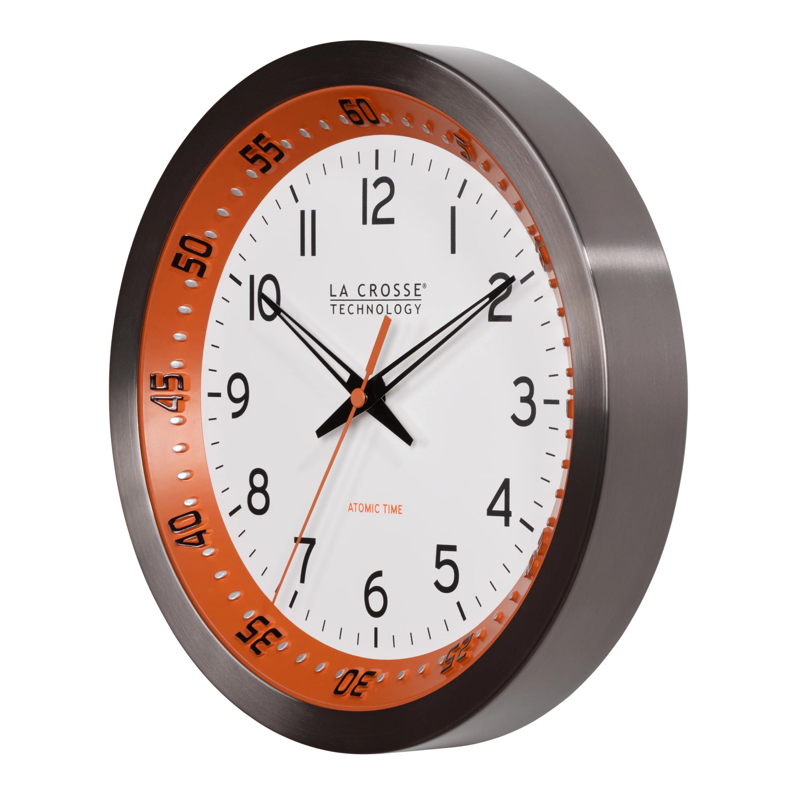 404-87696 10-inch Atomic Metal Wall Clock - Chapter Ring: Orange - Image 7