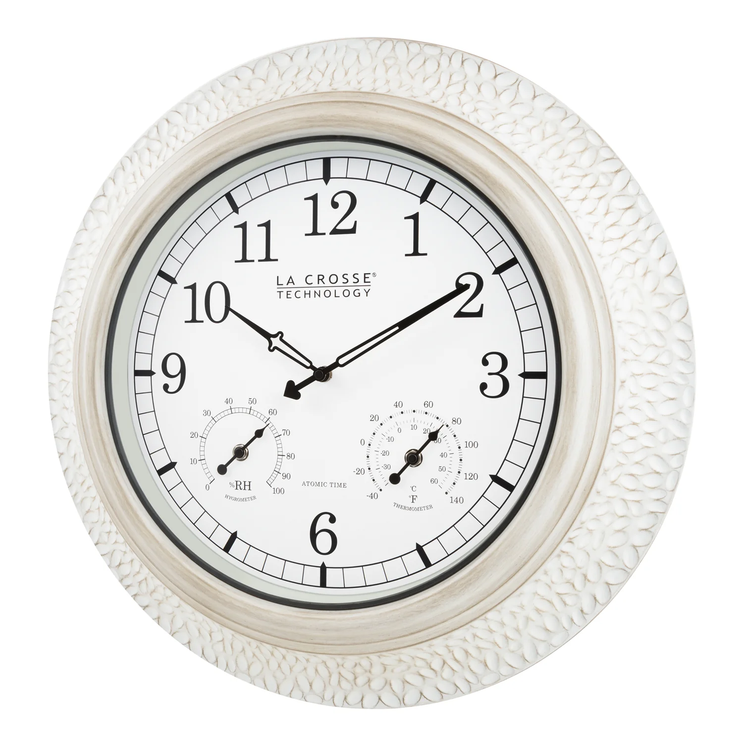 433-3256W 21" Indoor/Outdoor Atomic Metal Wall Clock - Image 2