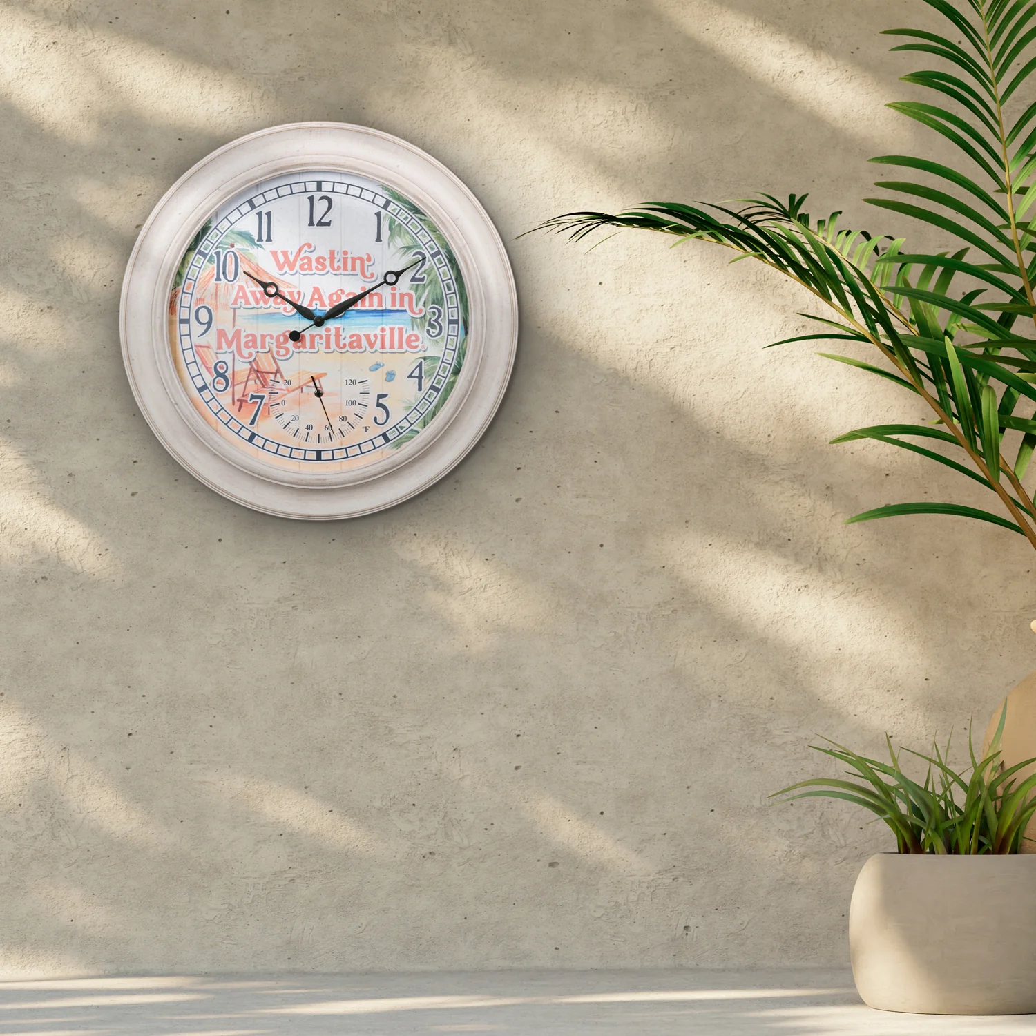 433-3267MVT 26.2-inch Margaritaville Indoor/Outdoor Wall Clock - Image 10