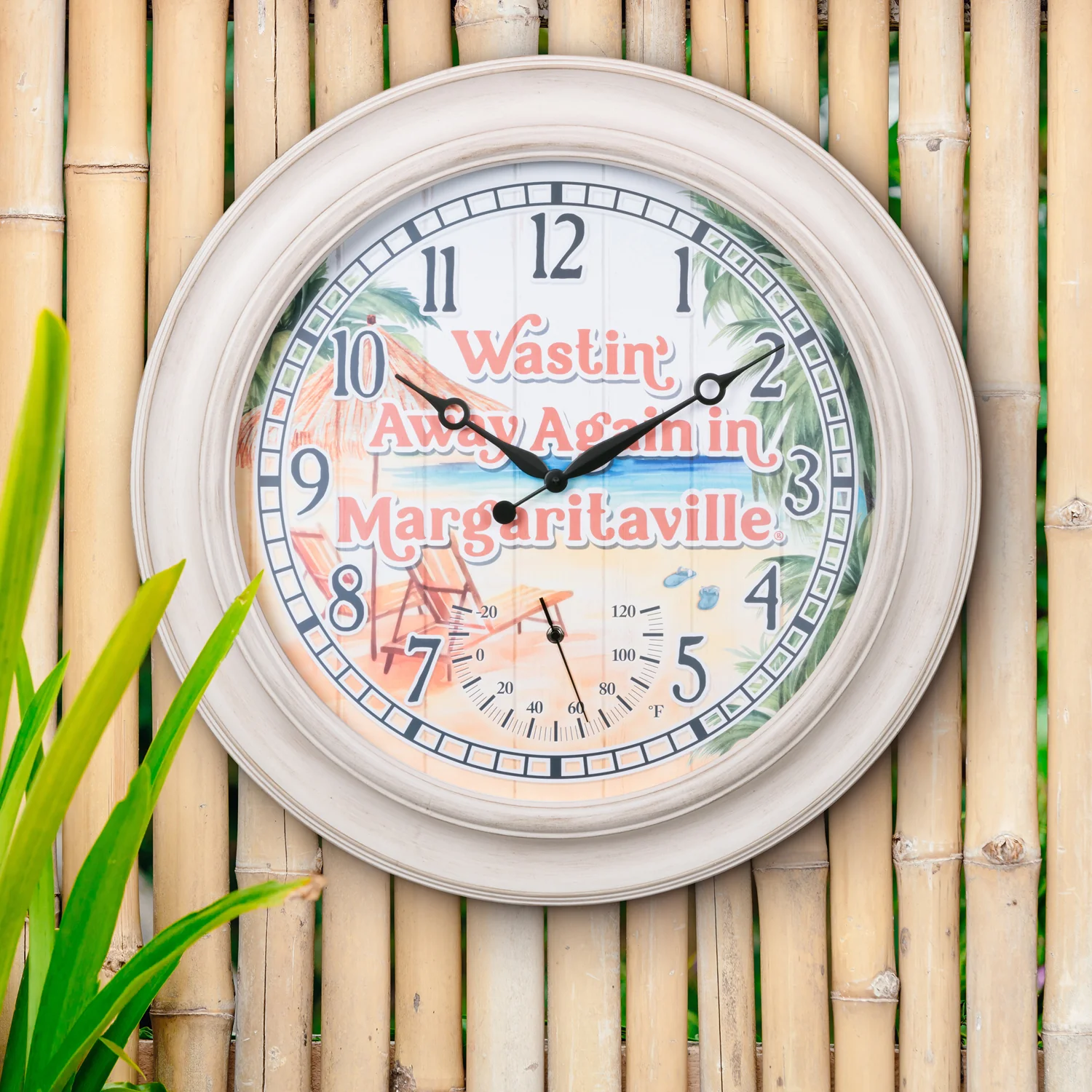 433-3267MVT 26.2-inch Margaritaville Indoor/Outdoor Wall Clock - Image 11