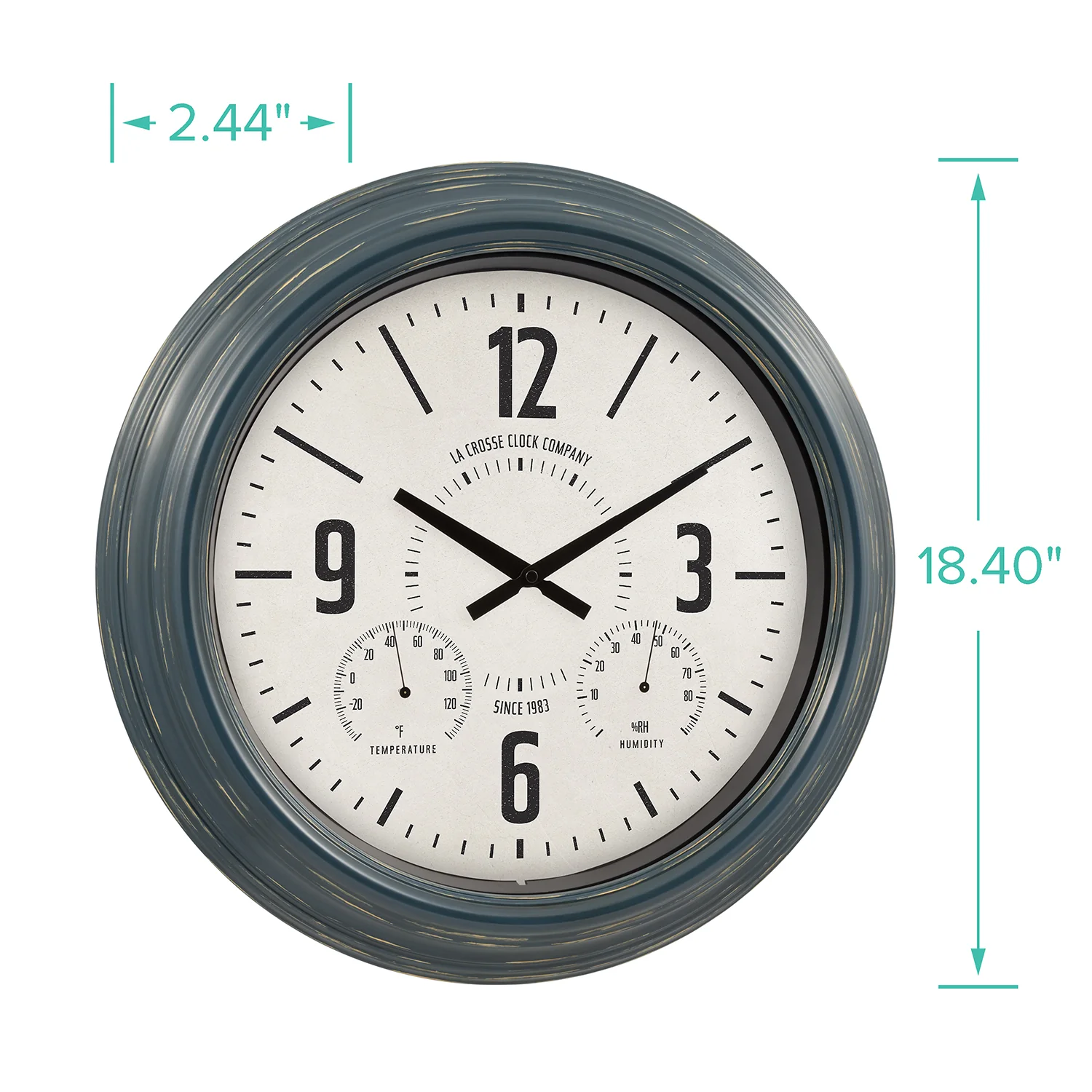 433-3828 18-inch Hamilton Indoor/Outdoor Metal Wall Clock - Image 5