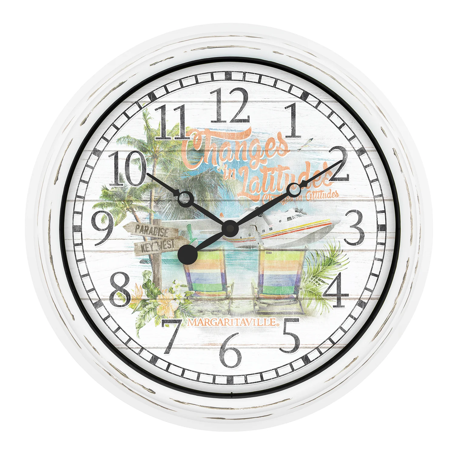 433-3841MV 15.75-inch Margaritaville - Attitude Indoor/Outdoor Wall Clock