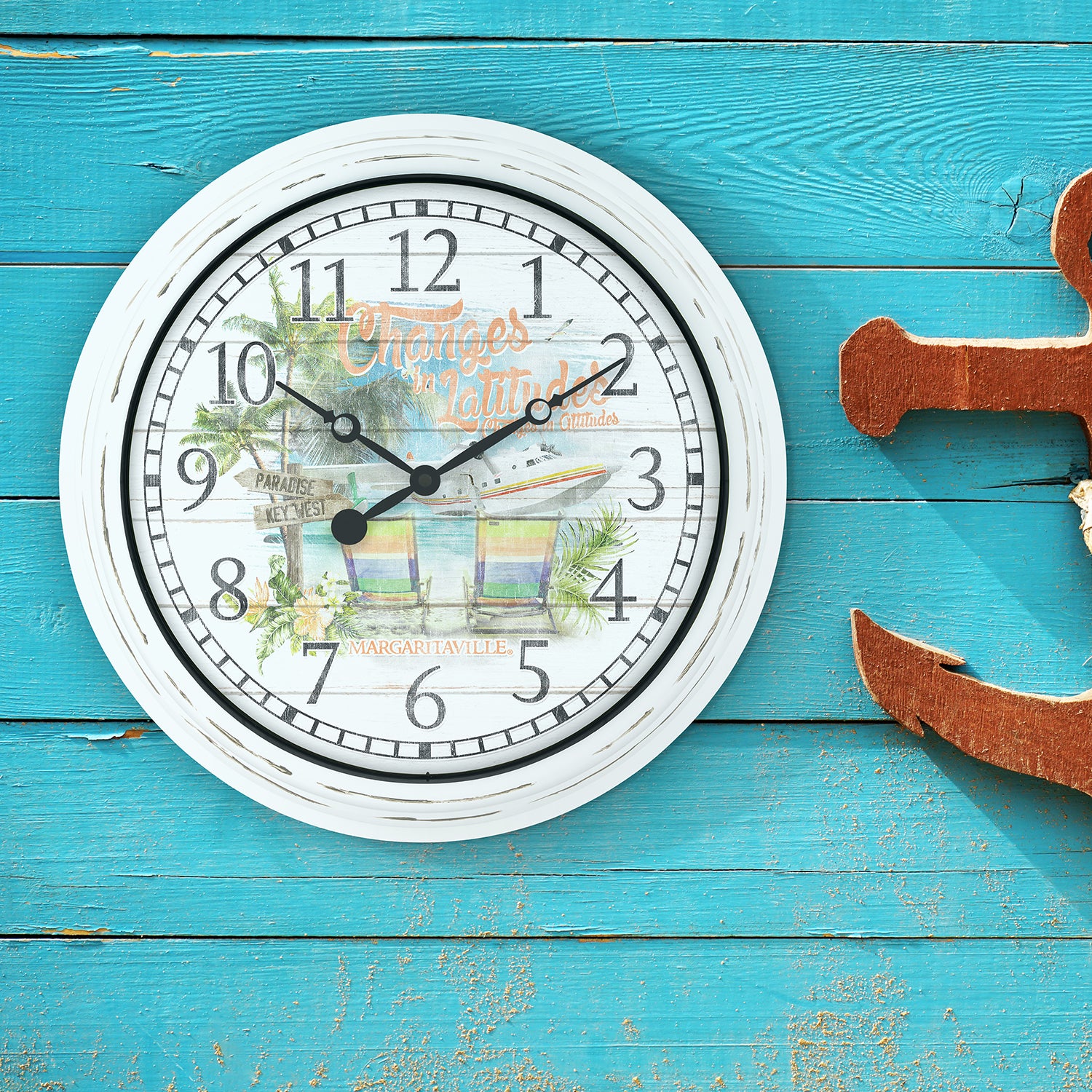 433-3841MV 15.75-inch Margaritaville - Attitude Indoor/Outdoor Wall Clock - Image 4
