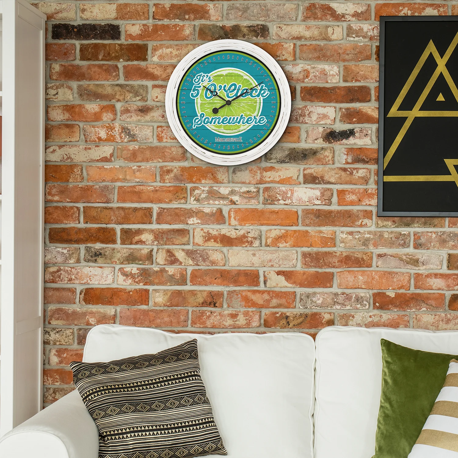 433-3841MV2 15.75-inch Margaritaville Indoor/Outdoor Wall Clock - Image 3