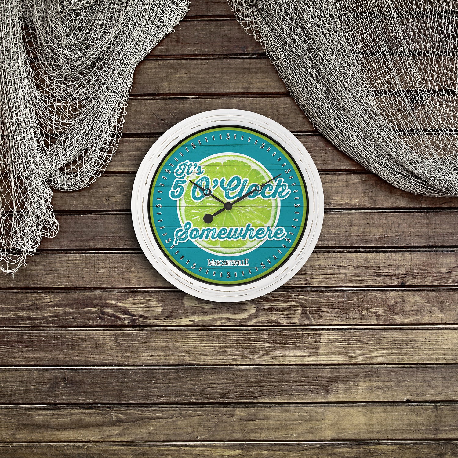 433-3841MV2 15.75-inch Margaritaville Indoor/Outdoor Wall Clock - Image 4