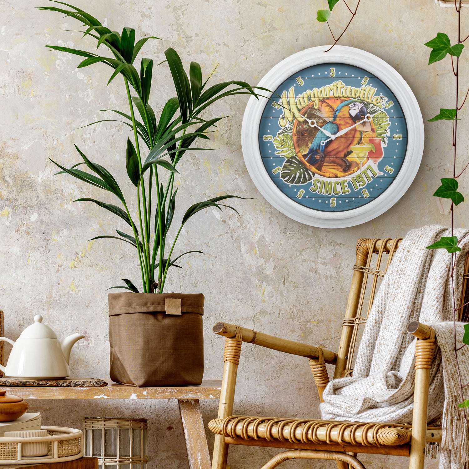 433-3841MV6 Margaritaville Indoor/Outdoor Wall Clock - Image 4